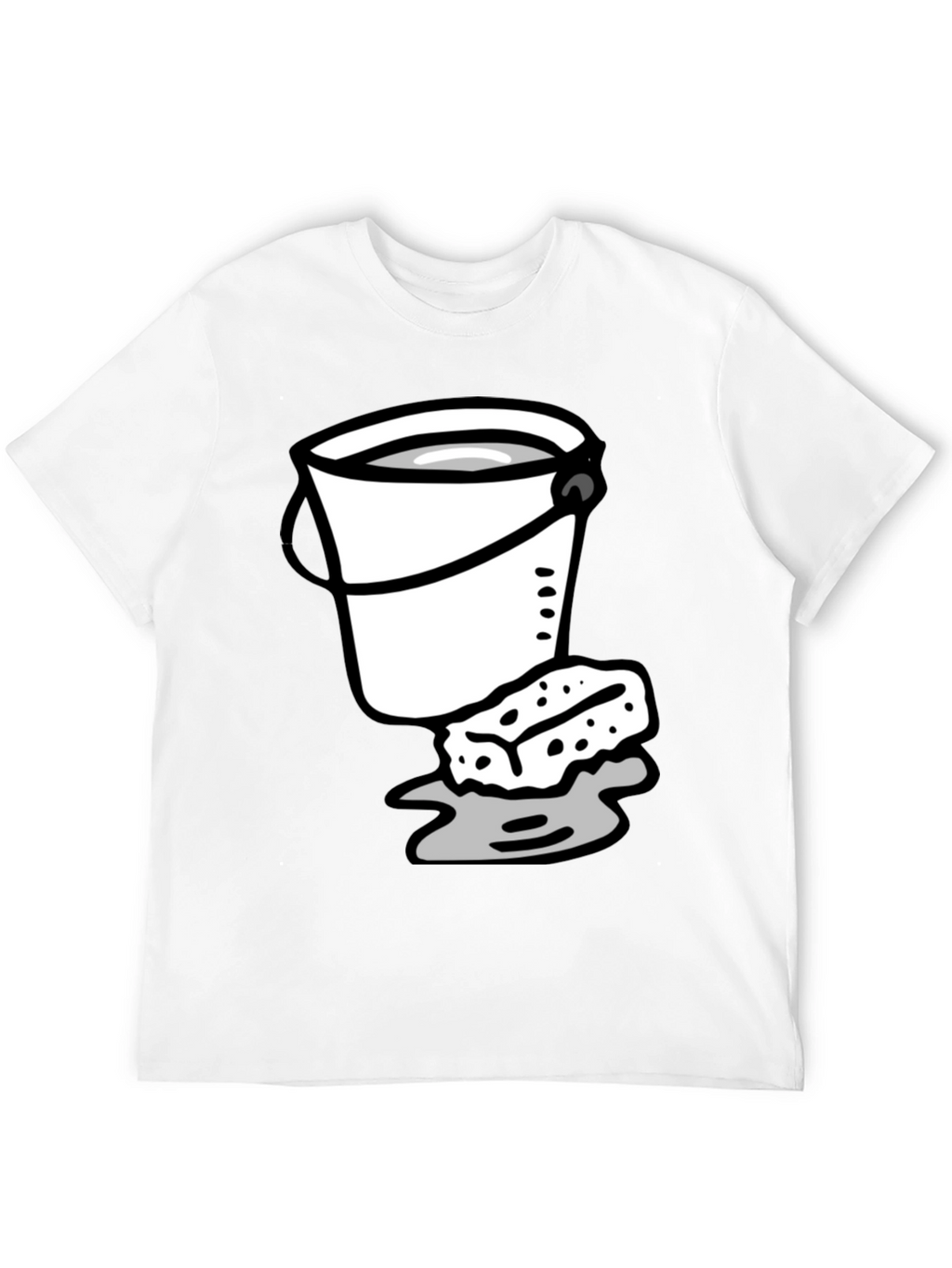 Bucket and Sponge Graphic Tee - Black
