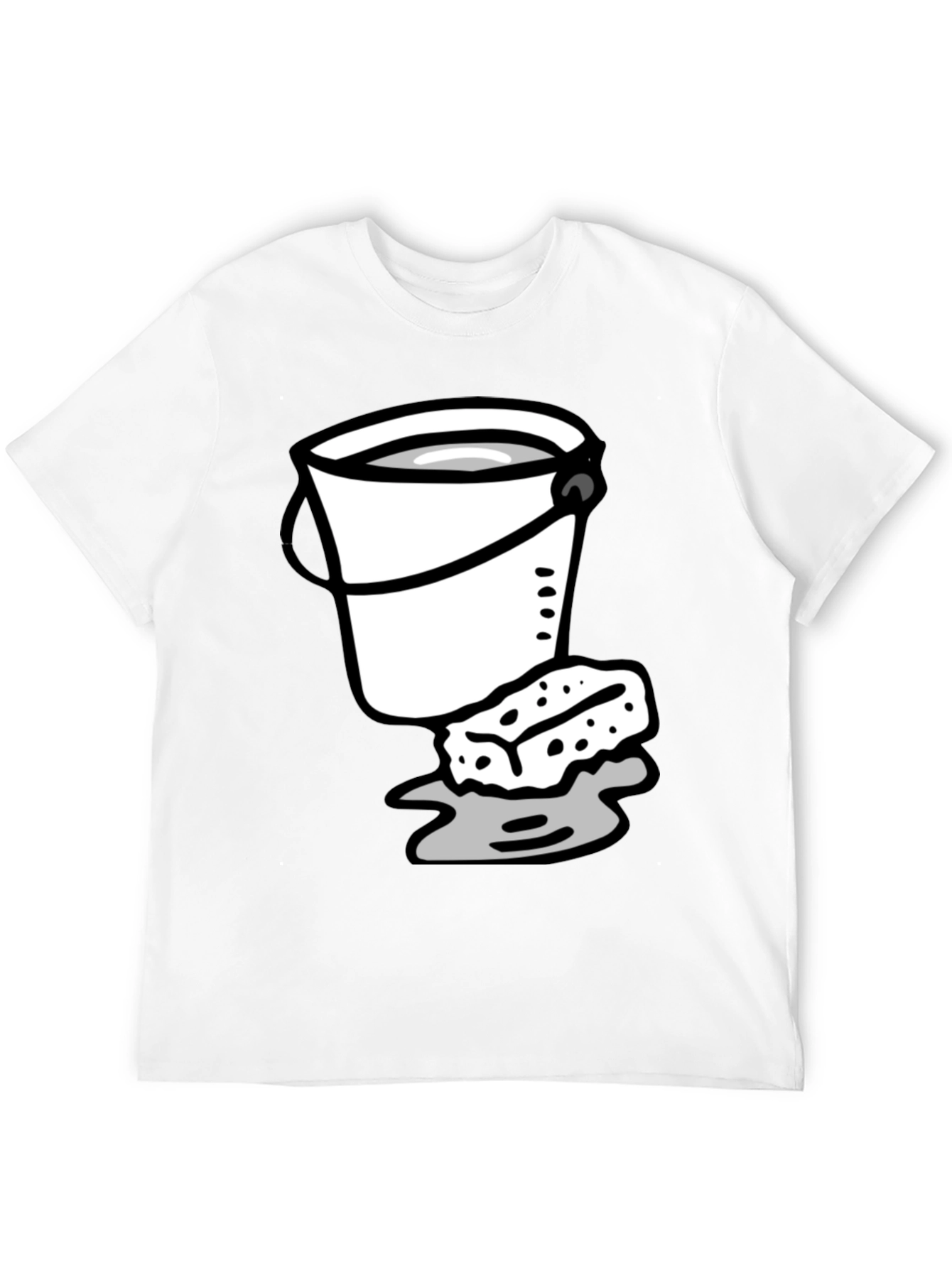 Bucket and Sponge Graphic Tee - Black