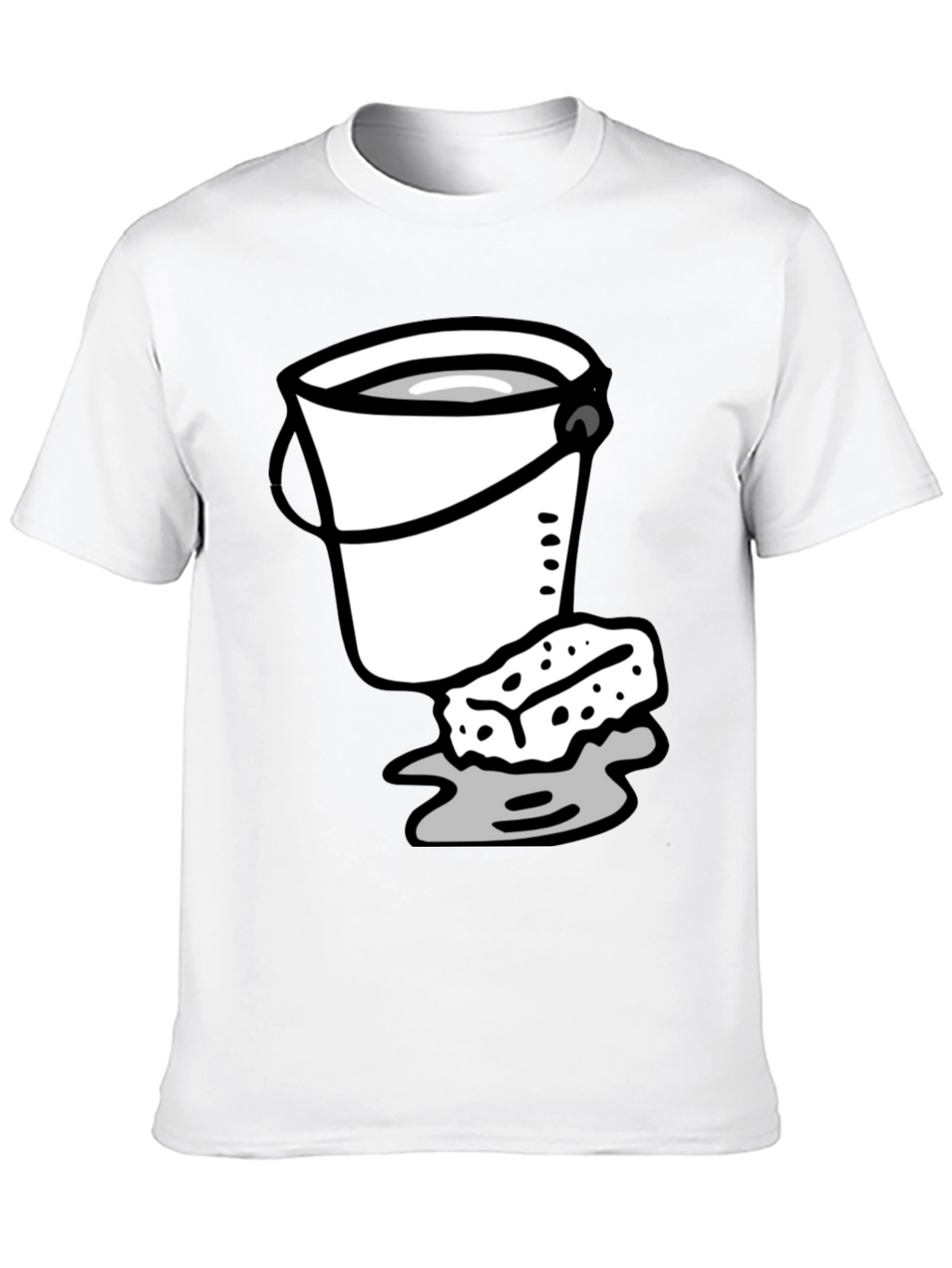 Bucket and Sponge Graphic Tee - Black