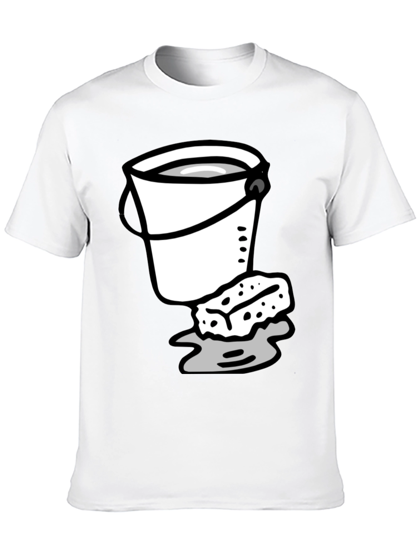 Bucket and Sponge Graphic Tee - Black
