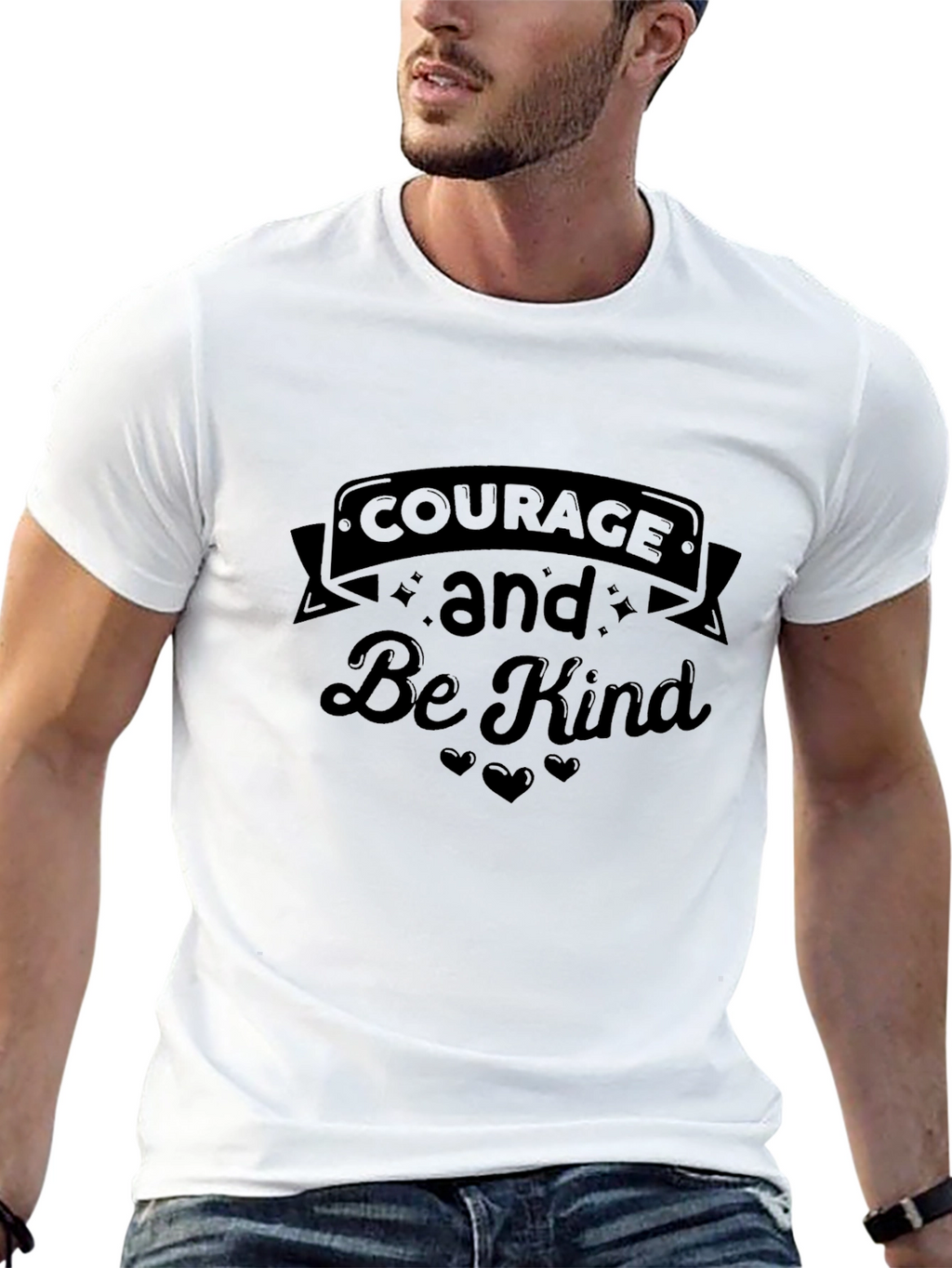 Courage and Be Kind Black T-Shirt