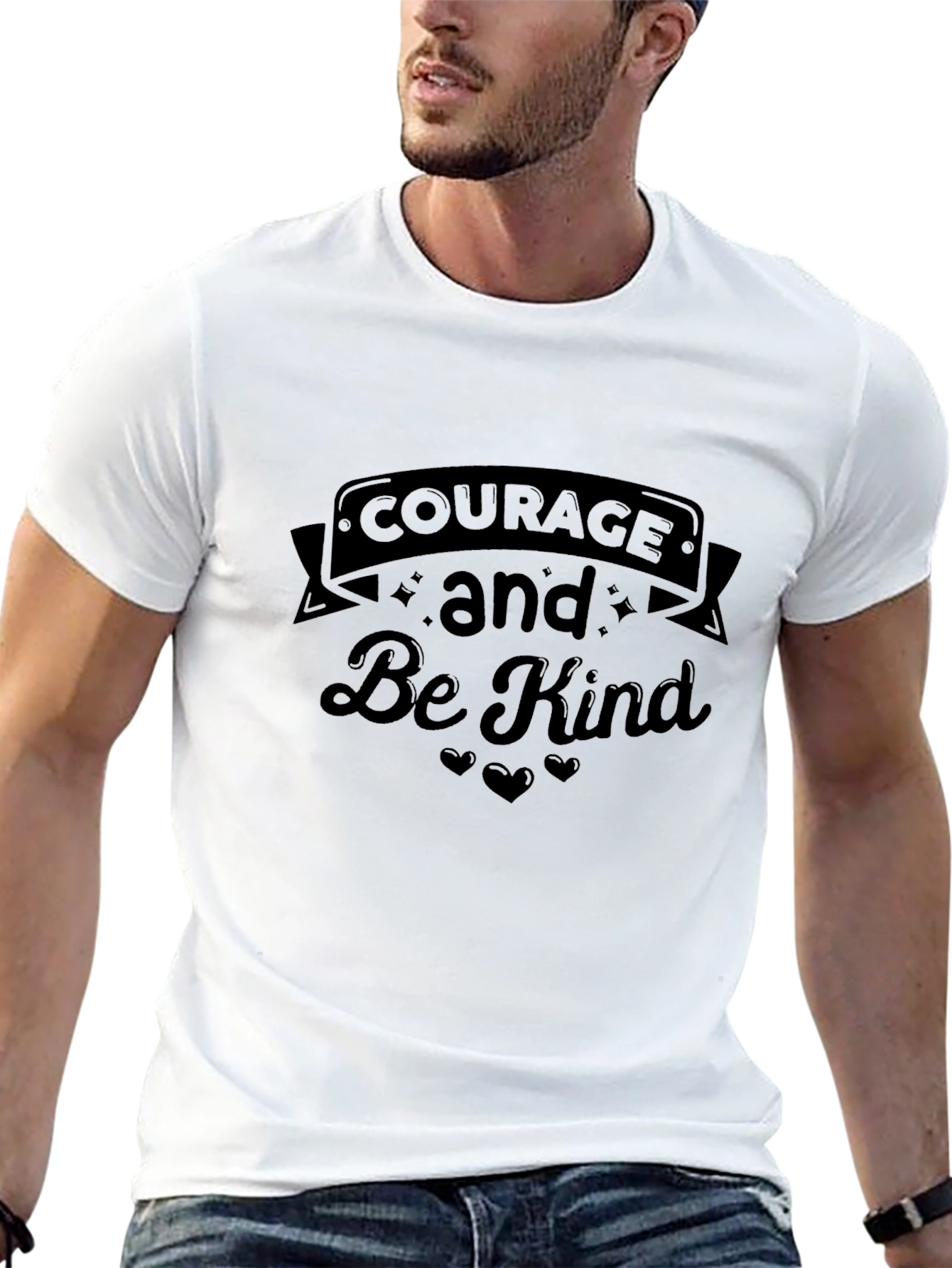 Courage and Be Kind Black T-Shirt