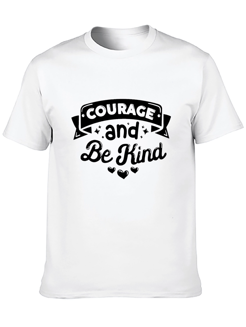Courage and Be Kind Black T-Shirt