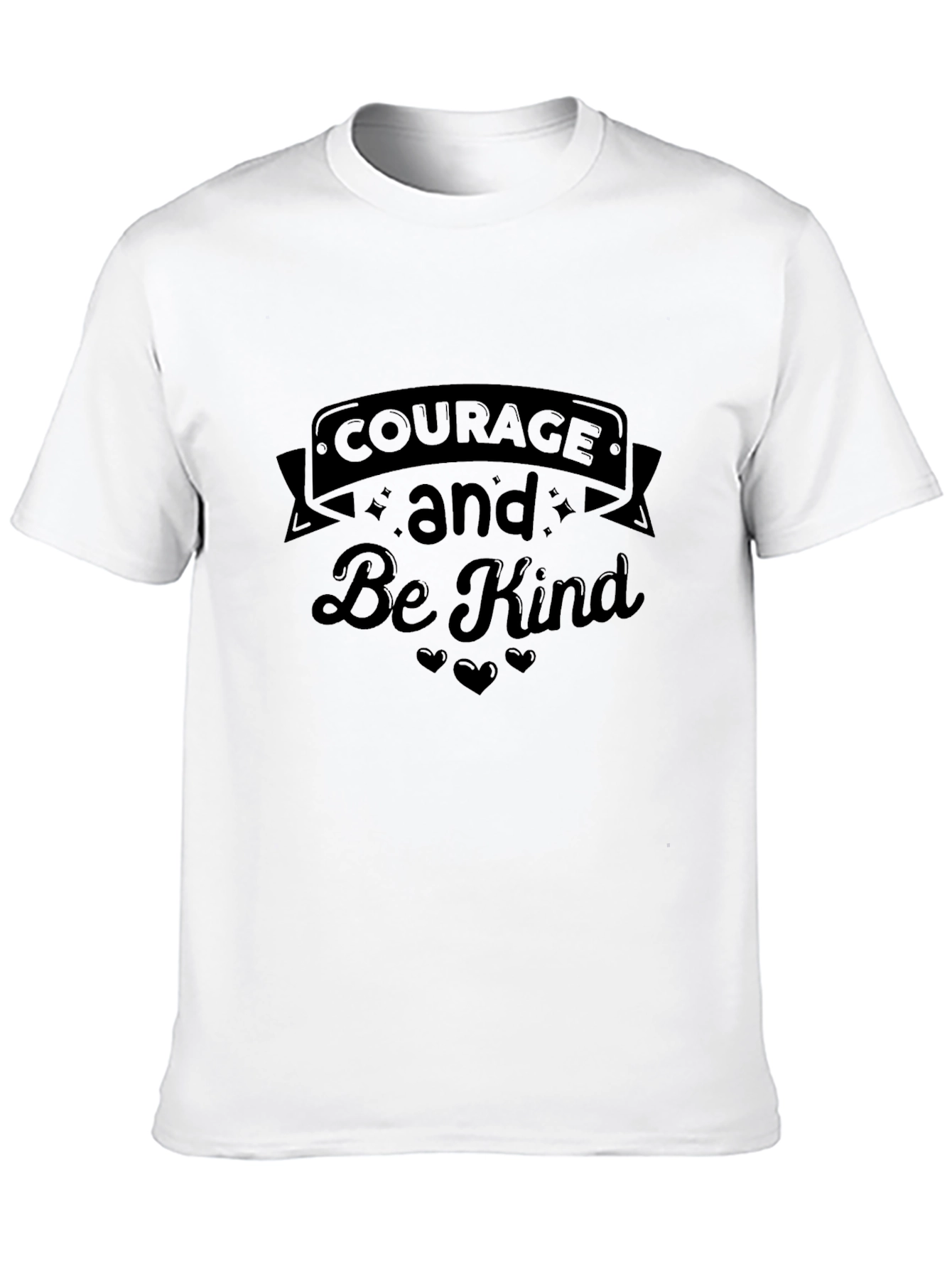Courage and Be Kind Black T-Shirt