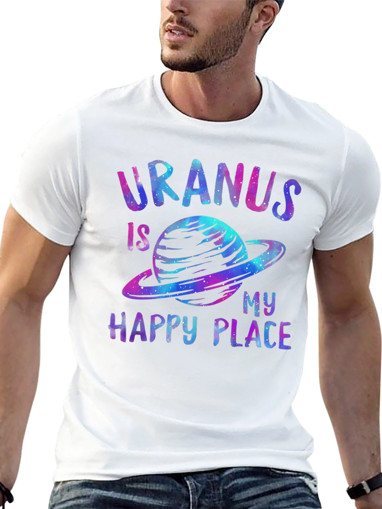 Uranus Is My Happy Place Galaxy T-Shirt