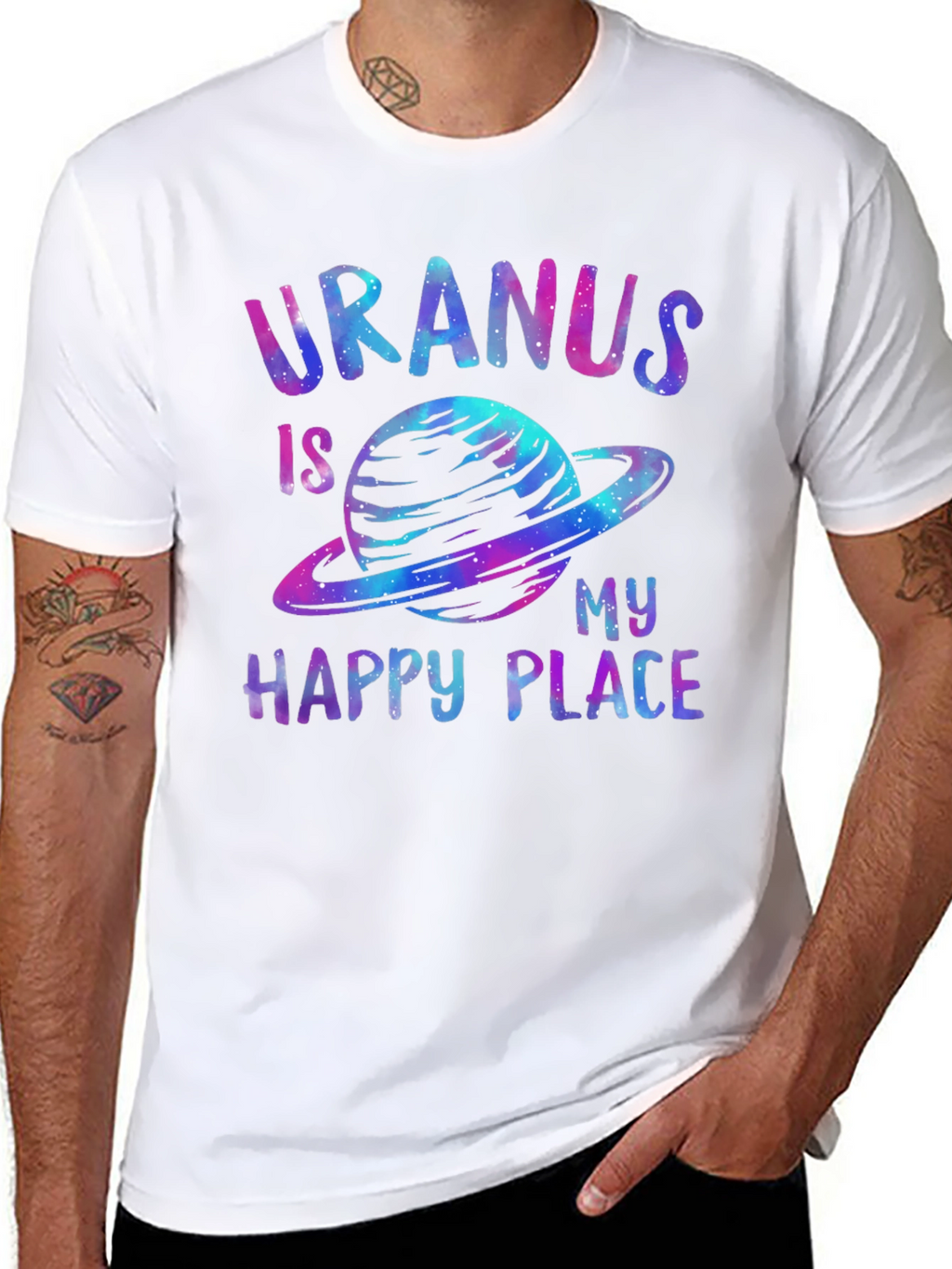 Uranus Is My Happy Place Galaxy T-Shirt