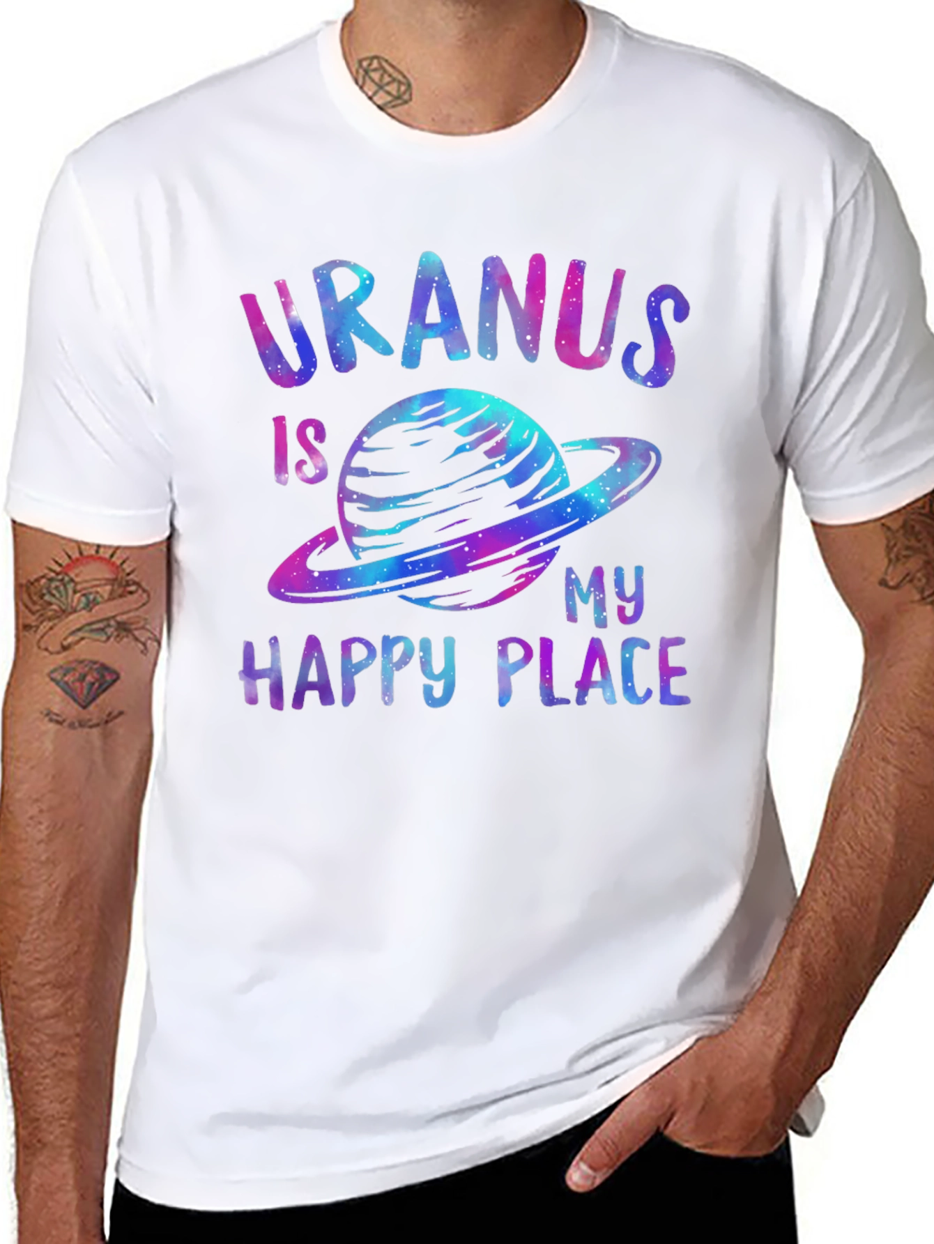 Uranus Is My Happy Place Galaxy T-Shirt