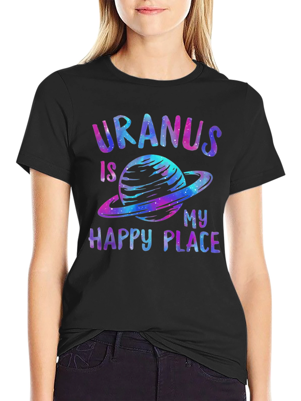 Uranus Is My Happy Place Galaxy T-Shirt