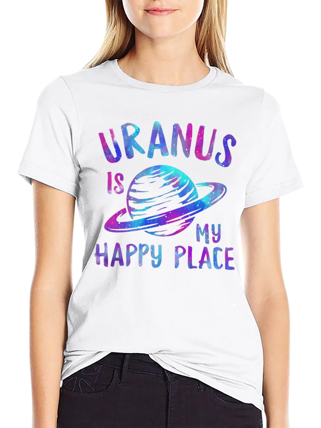 Uranus Is My Happy Place Galaxy T-Shirt