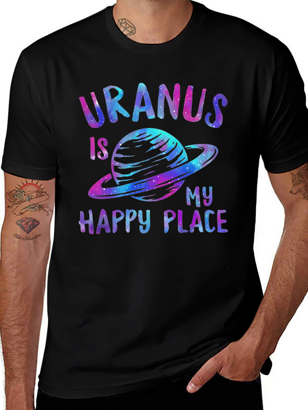 Uranus Is My Happy Place Galaxy T-Shirt