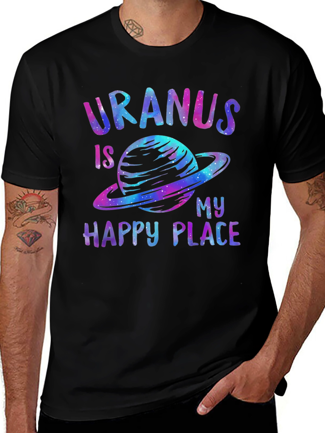 Uranus Is My Happy Place Galaxy T-Shirt