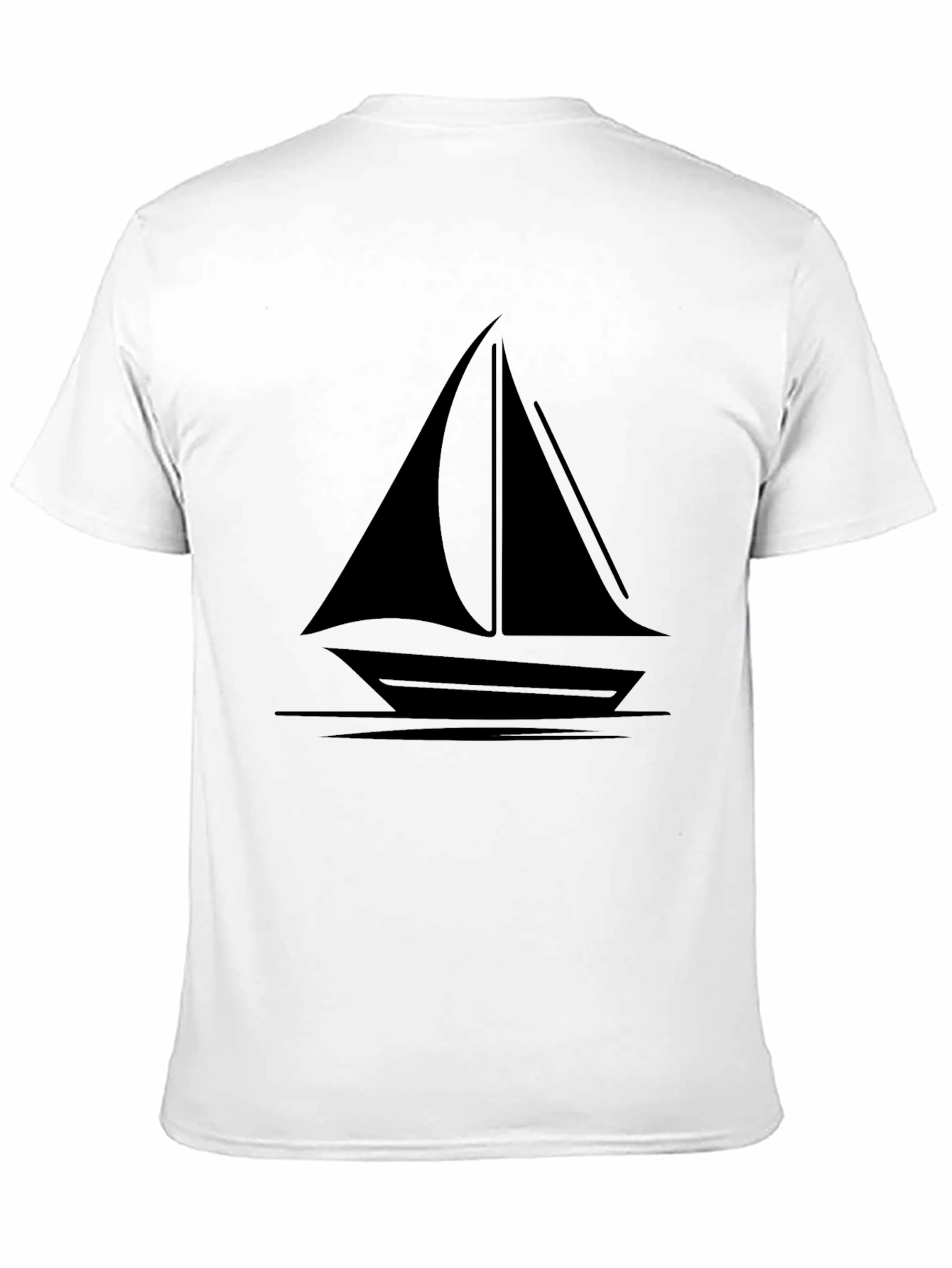 Nautical Sailboat T-Shirt - Black