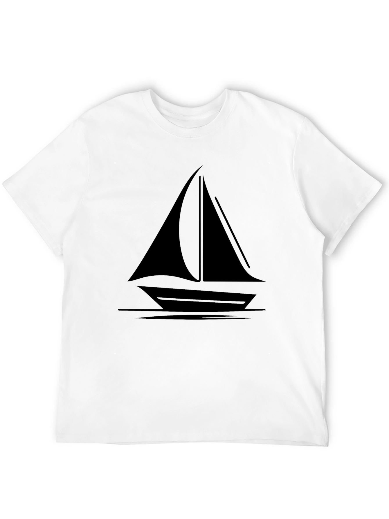 Nautical Sailboat T-Shirt - Black