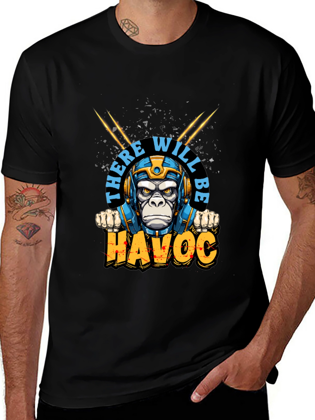 There Will Be Havoc Monkey Graphic Tee