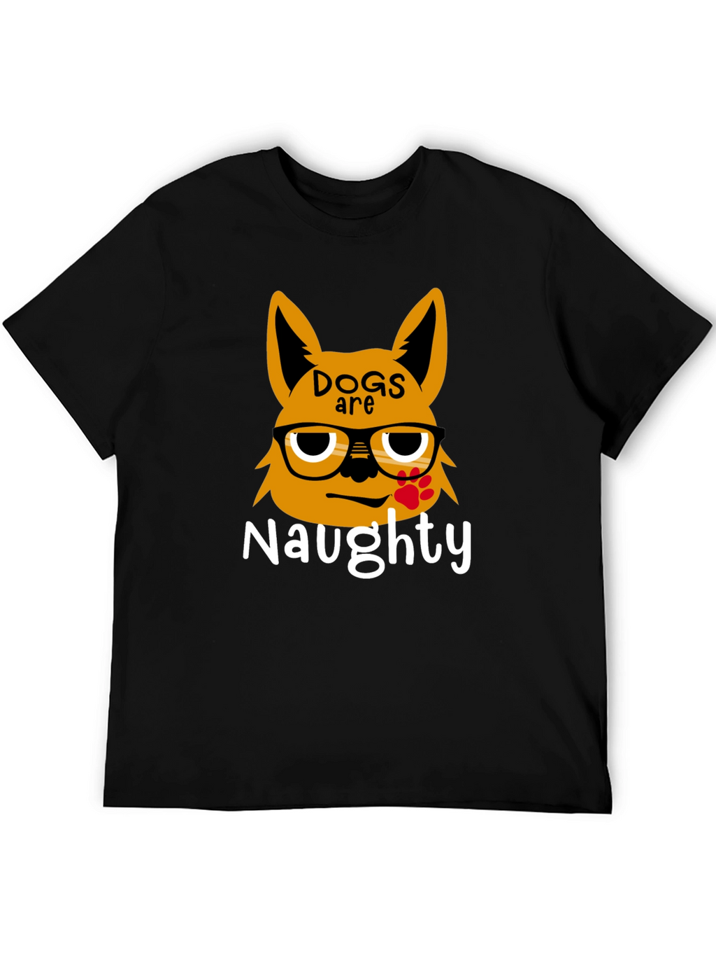 Naughty Dogs Graphic Tee - Black Casual T-Shirt