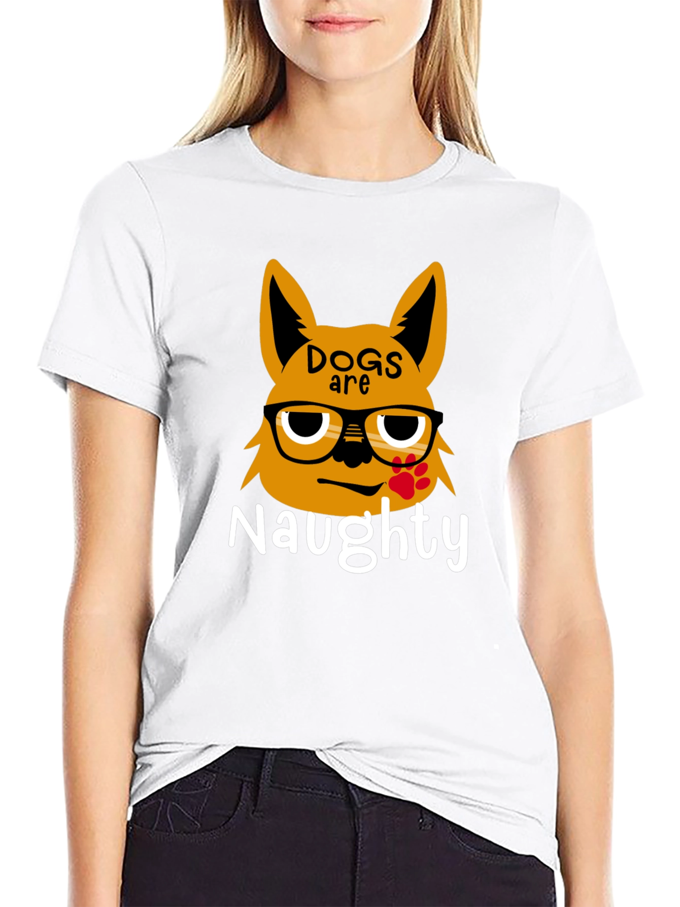 Naughty Dogs Graphic Tee - Black Casual T-Shirt