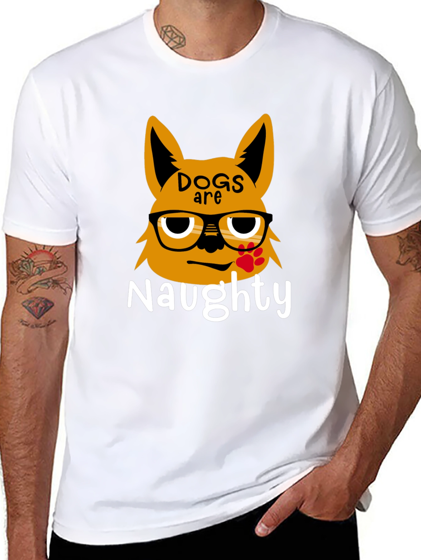 Naughty Dogs Graphic Tee - Black Casual T-Shirt