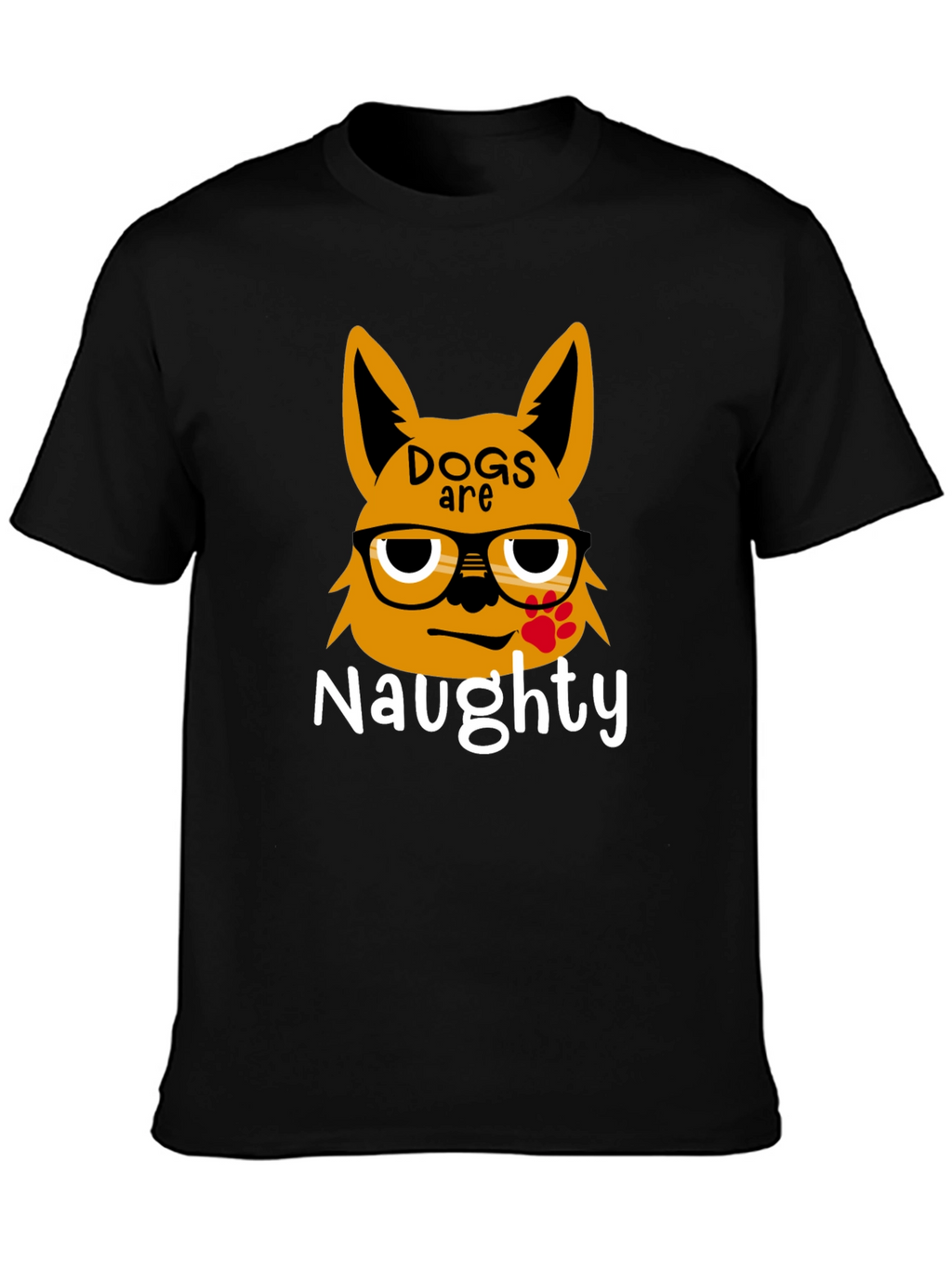 Naughty Dogs Graphic Tee - Black Casual T-Shirt