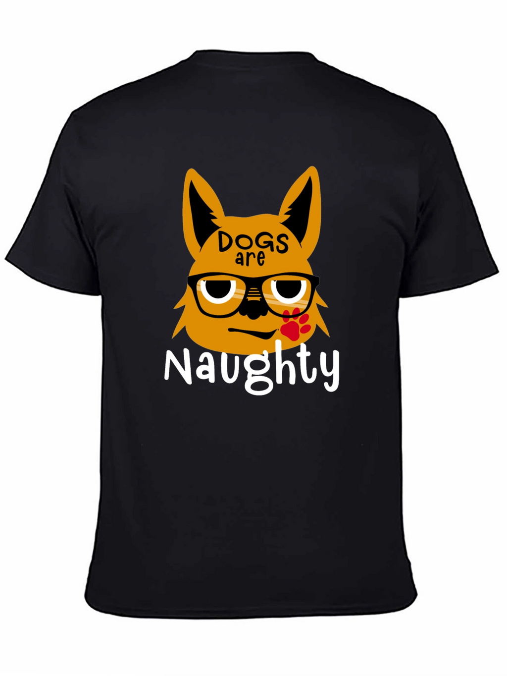 Naughty Dogs Graphic Tee - Black Casual T-Shirt