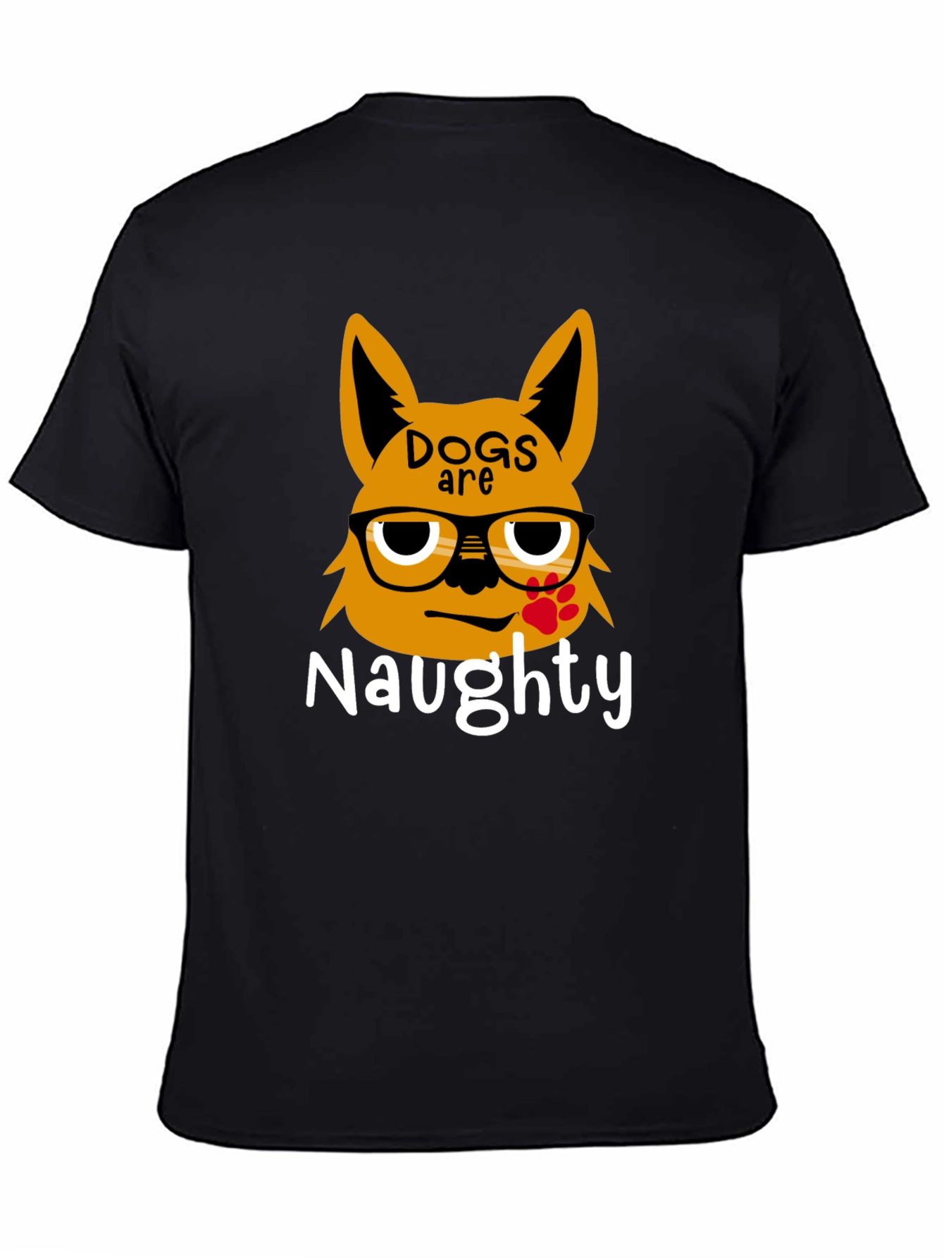 Naughty Dogs Graphic Tee - Black Casual T-Shirt