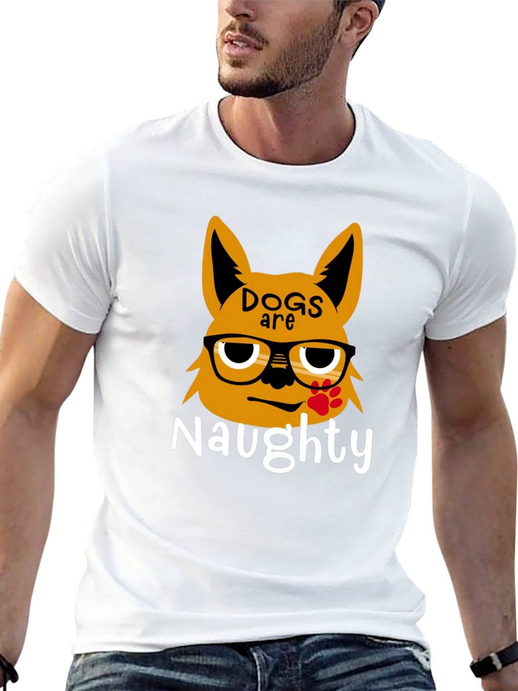 Naughty Dogs Graphic Tee - Black Casual T-Shirt