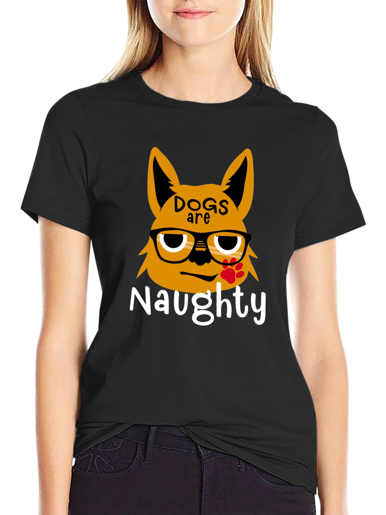 Naughty Dogs Graphic Tee - Black Casual T-Shirt