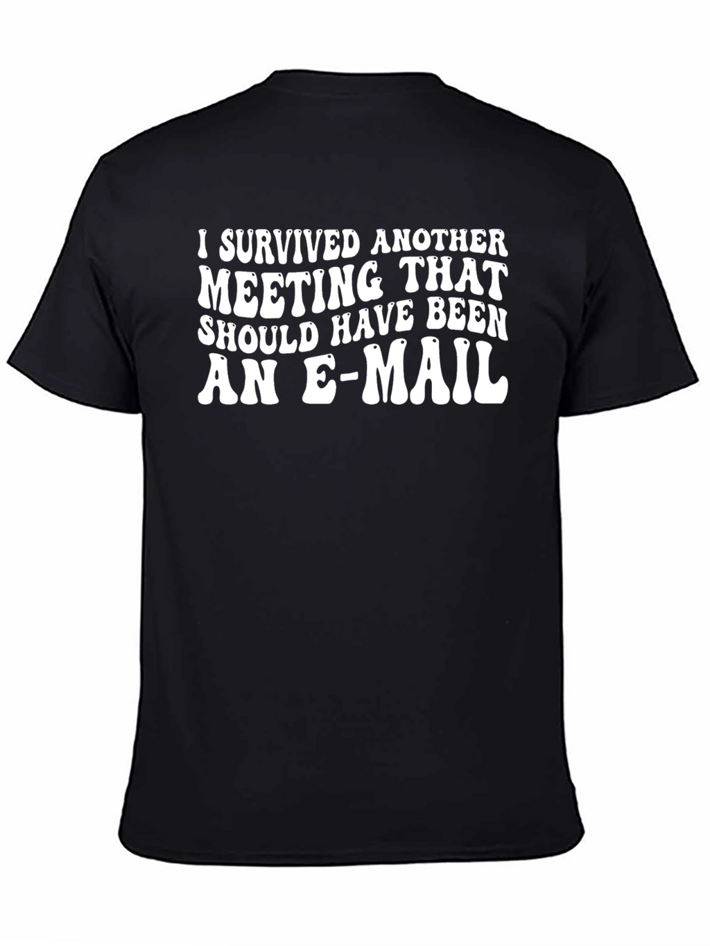 Humorous Meeting Email Black T-Shirt