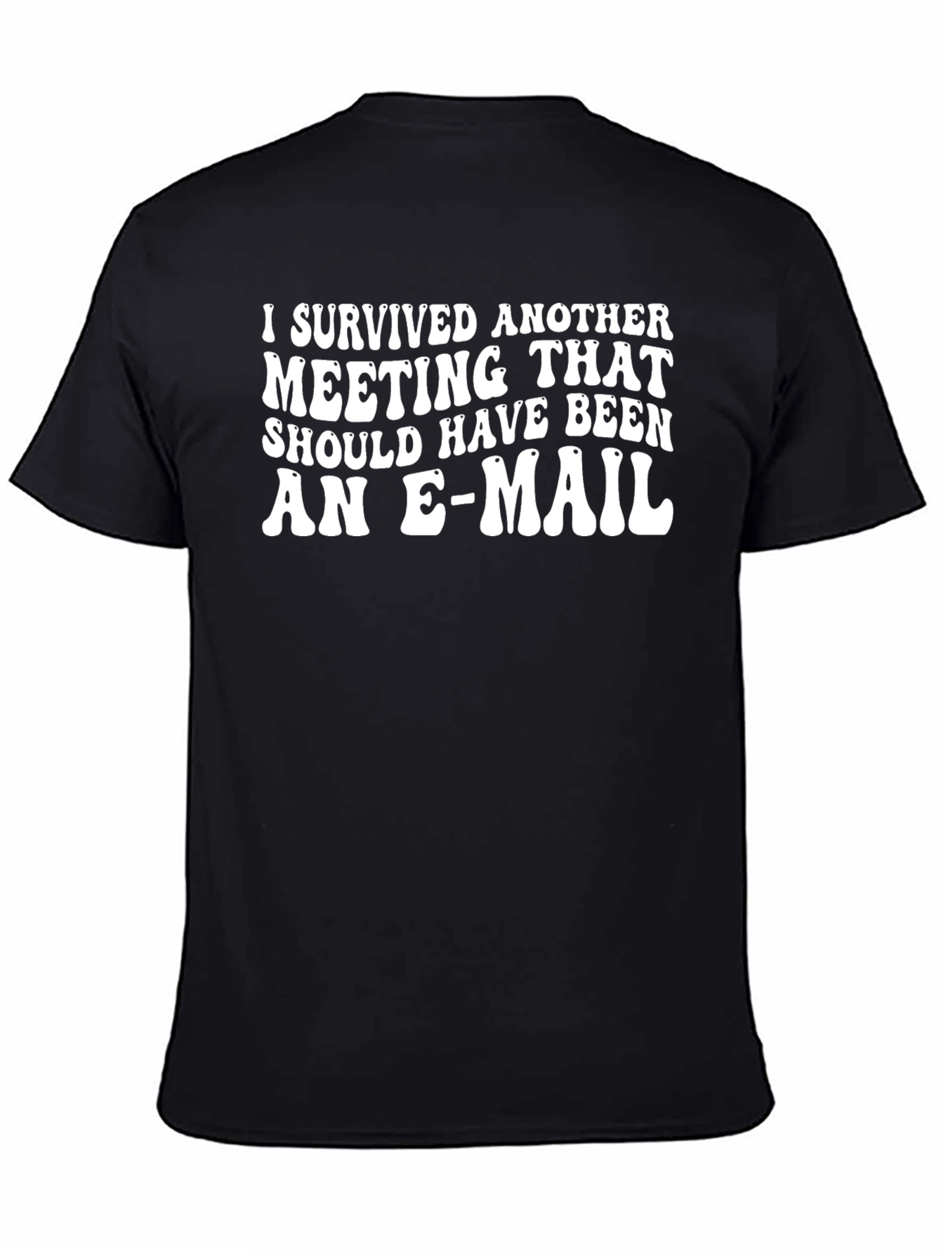 Humorous Meeting Email Black T-Shirt