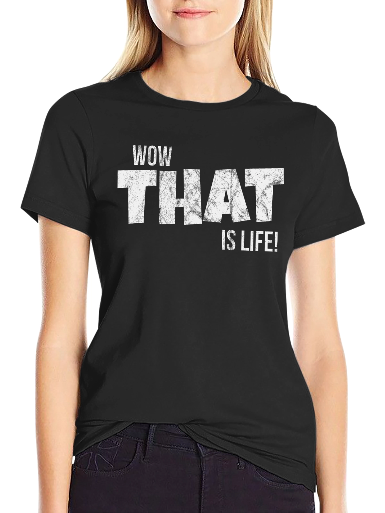 WOW THAT IS LIFE! Graphic Tee - Black