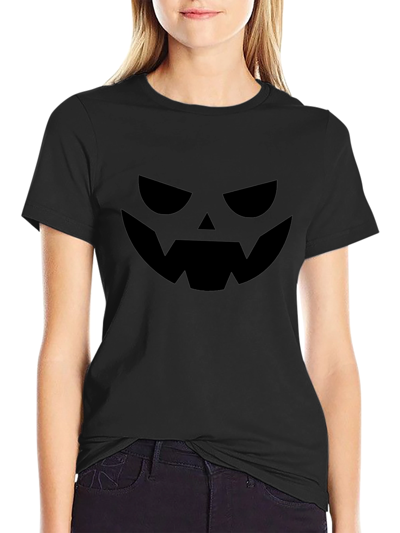 Spooky Jack-o-Lantern Graphic T-Shirt