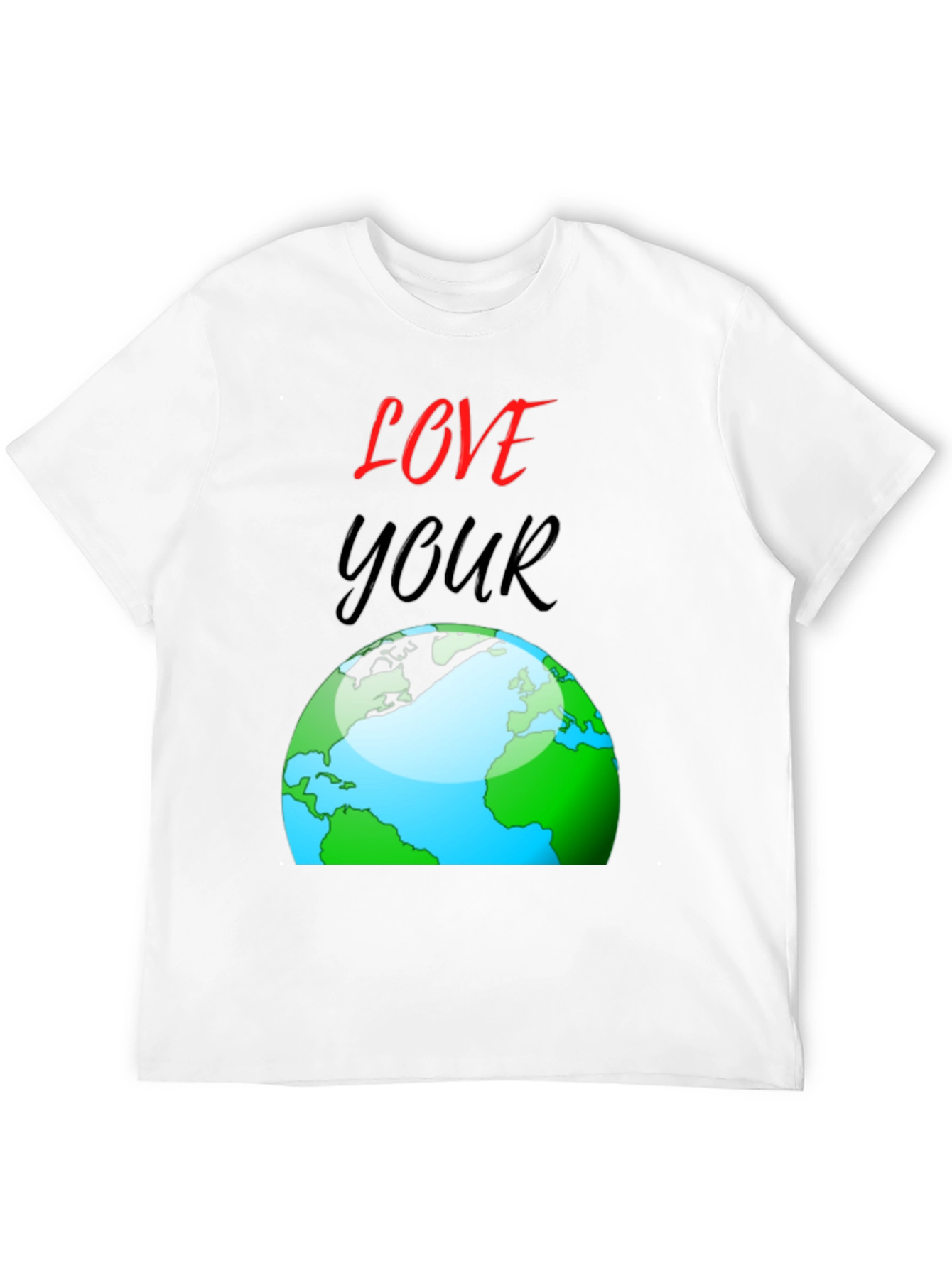 Love Your Earth T-Shirt - Black Cotton Graphic Tee