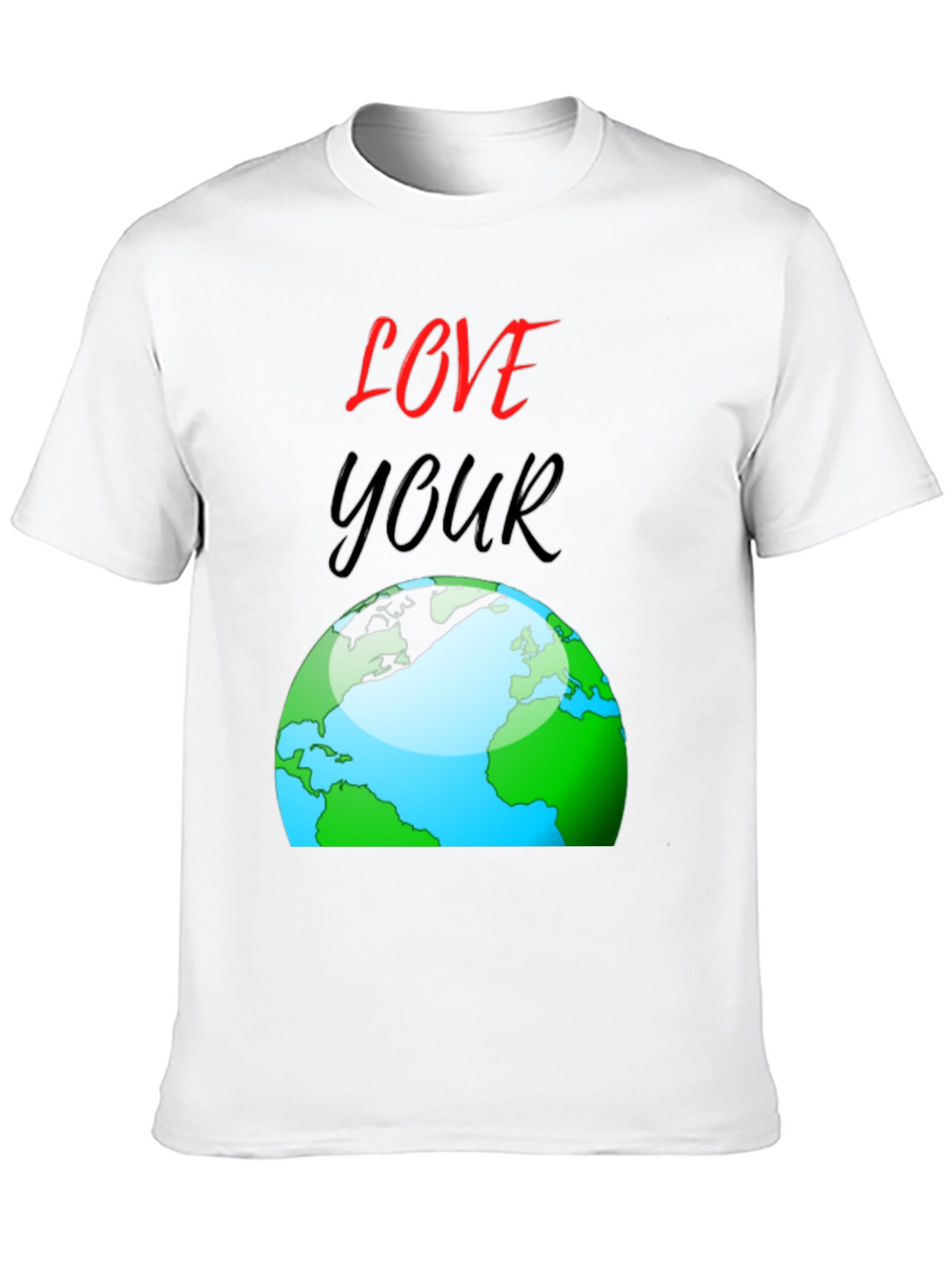 Love Your Earth T-Shirt - Black Cotton Graphic Tee
