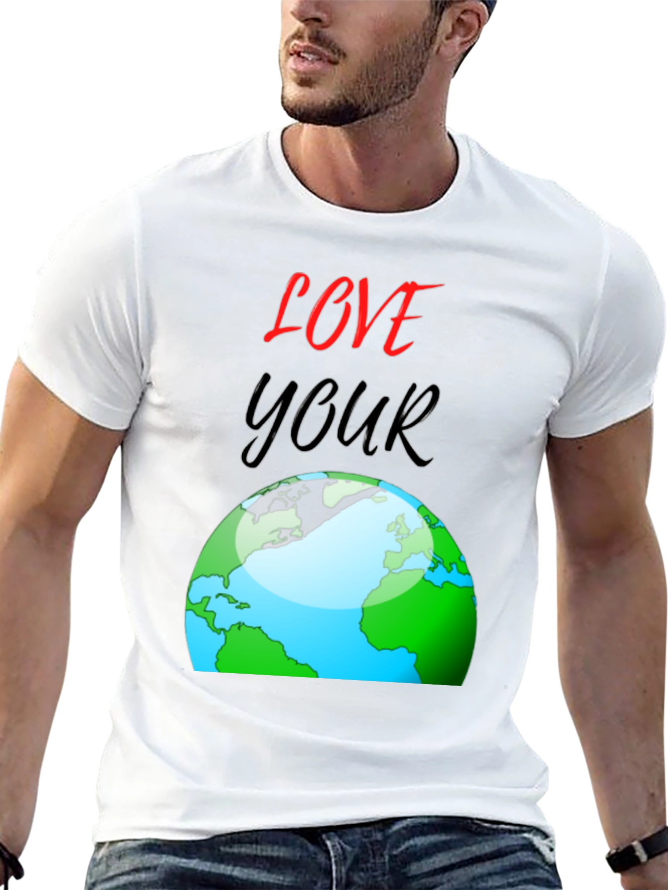 Love Your Earth T-Shirt - Black Cotton Graphic Tee