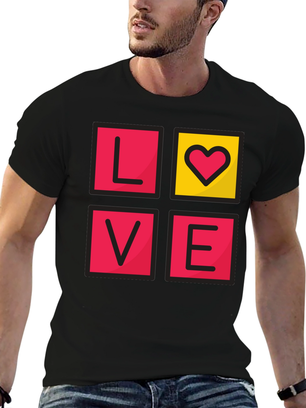 Love Graphic T-Shirt - Stylish Heart Tee