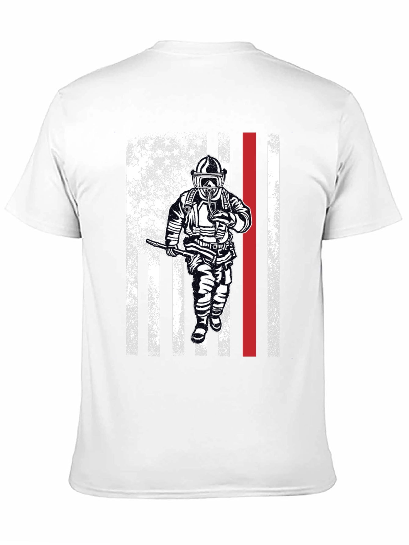Firefighter American Flag Graphic T-Shirt