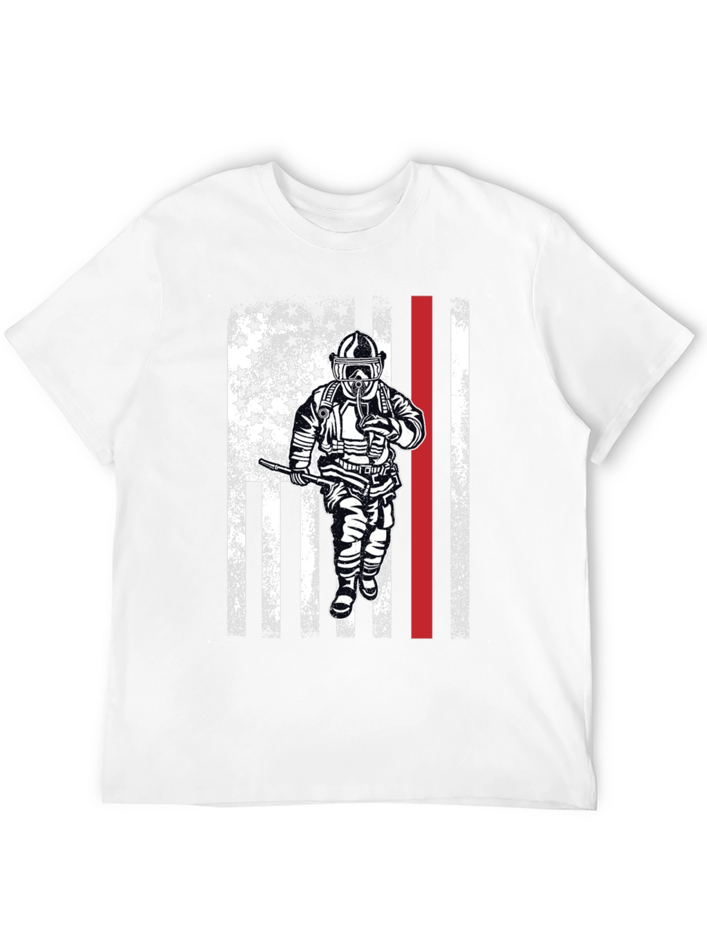 Firefighter American Flag Graphic T-Shirt