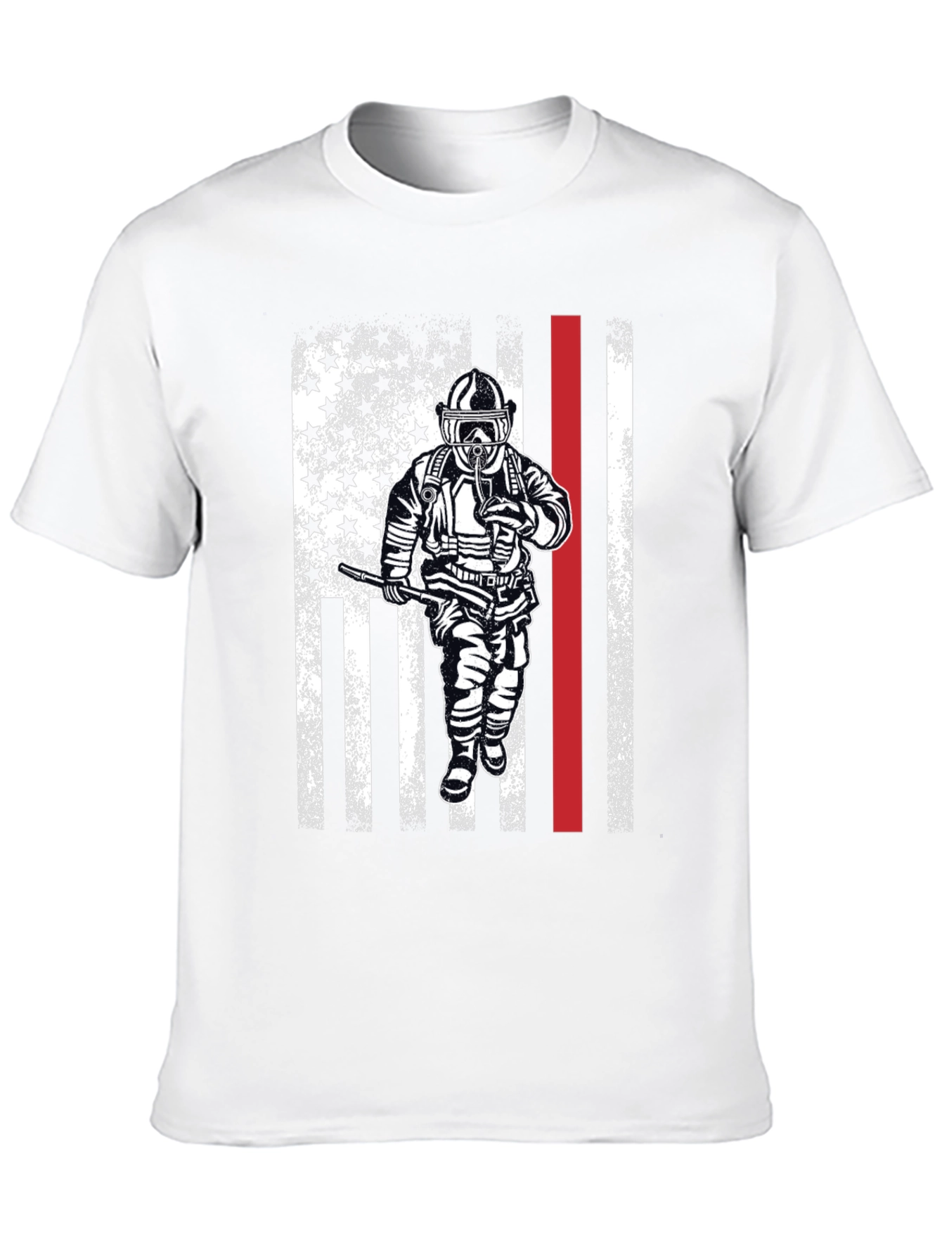Firefighter American Flag Graphic T-Shirt