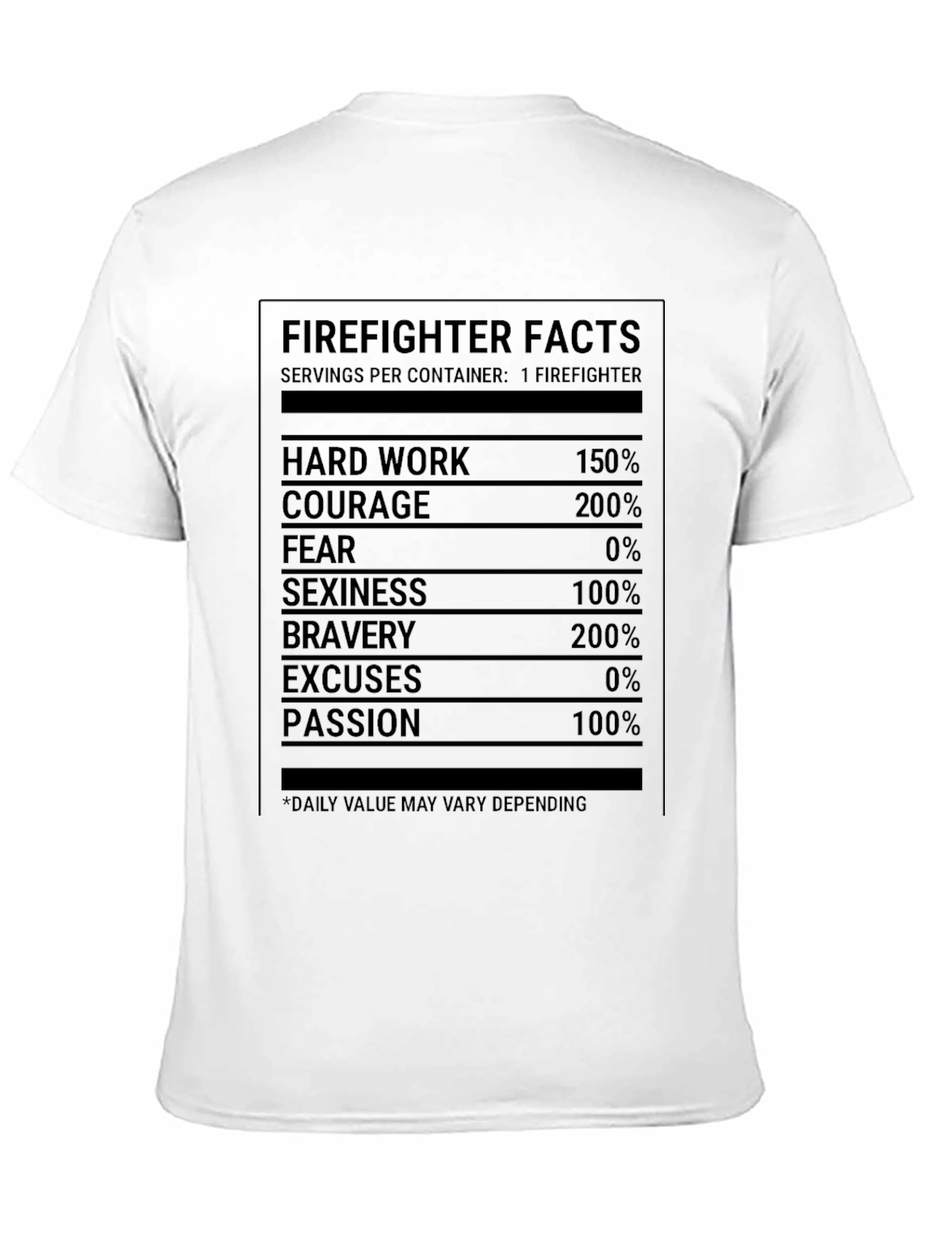 Firefighter Facts Graphic T-Shirt