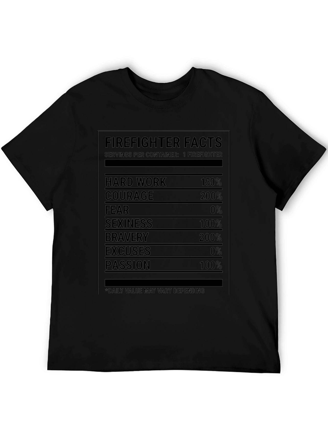 Firefighter Facts Graphic T-Shirt