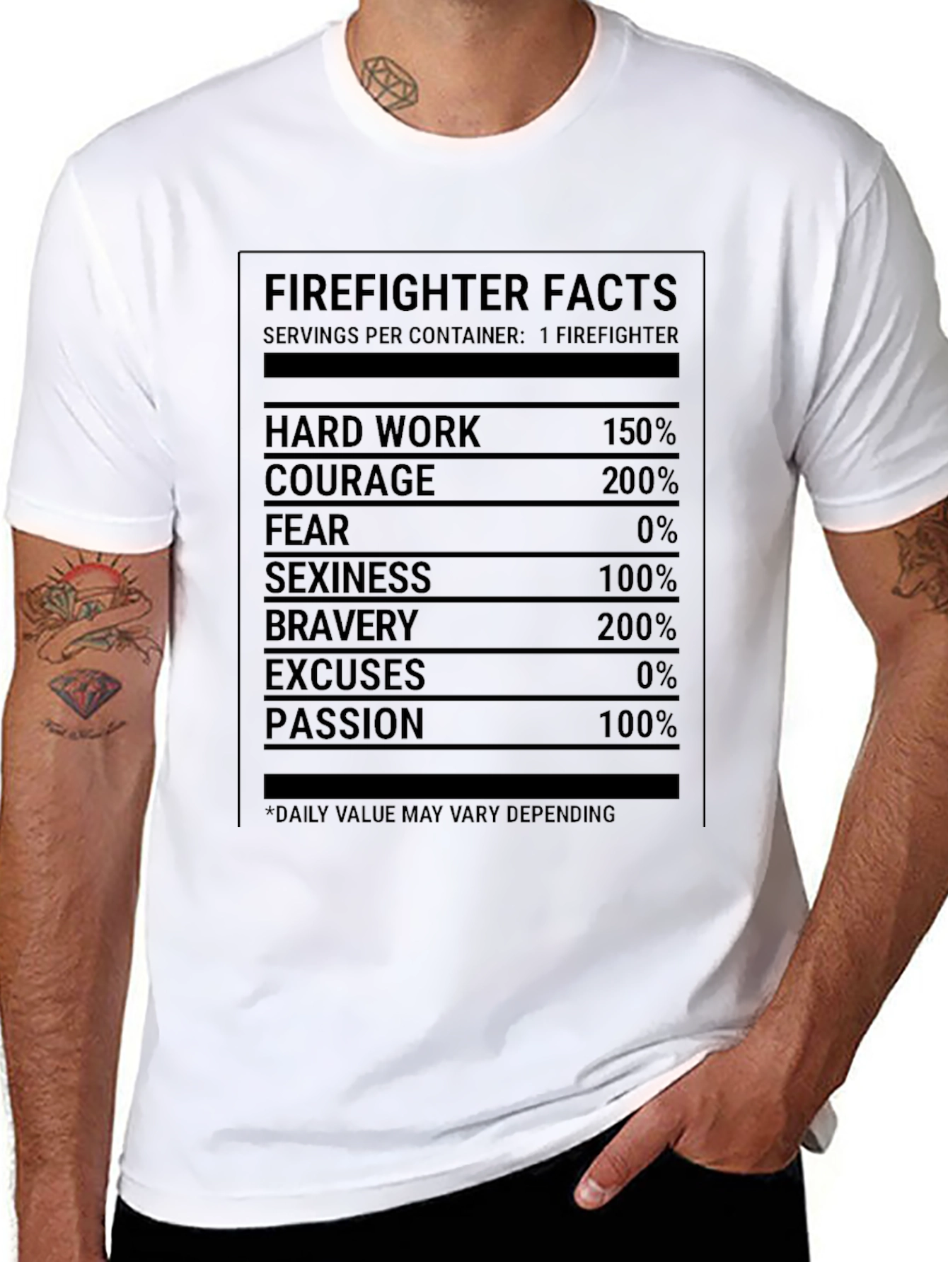 Firefighter Facts Graphic T-Shirt