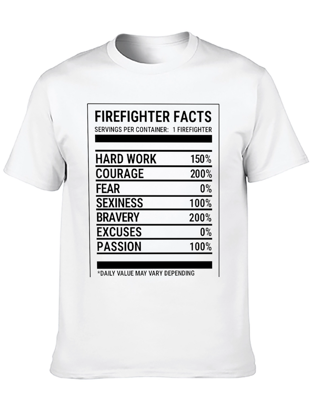 Firefighter Facts Graphic T-Shirt