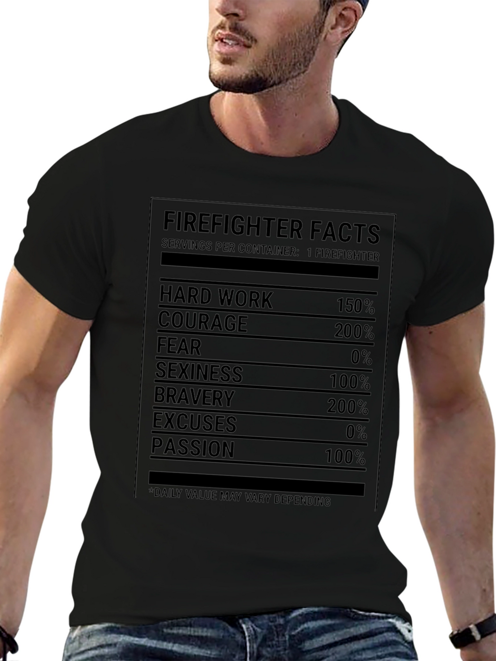 Firefighter Facts Graphic T-Shirt