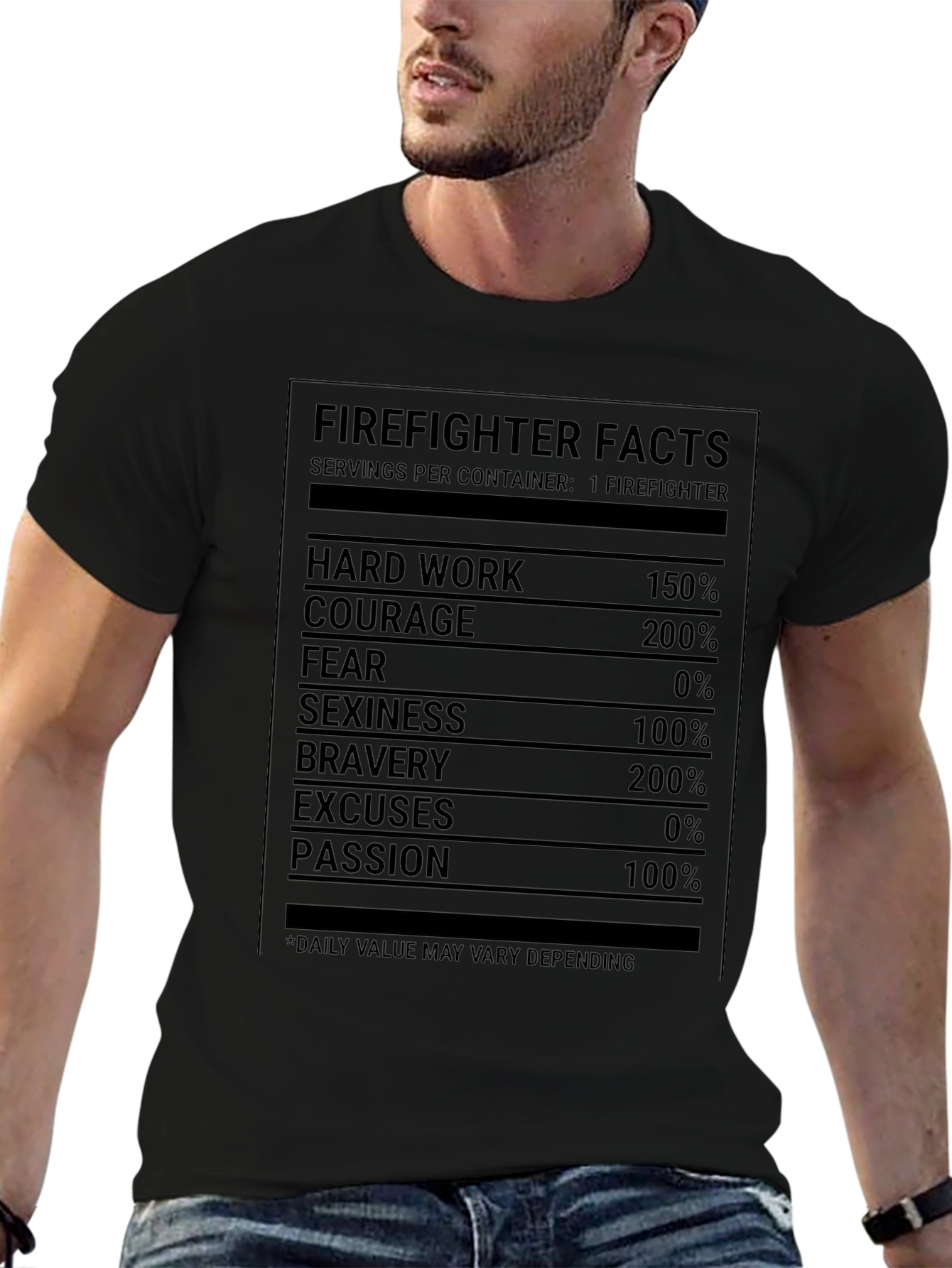 Firefighter Facts Graphic T-Shirt
