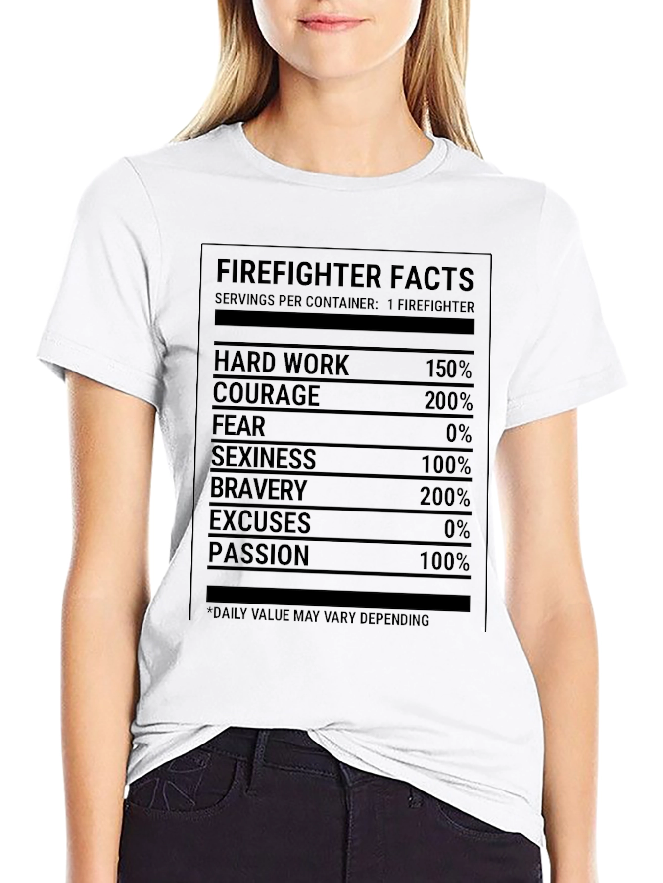 Firefighter Facts Graphic T-Shirt