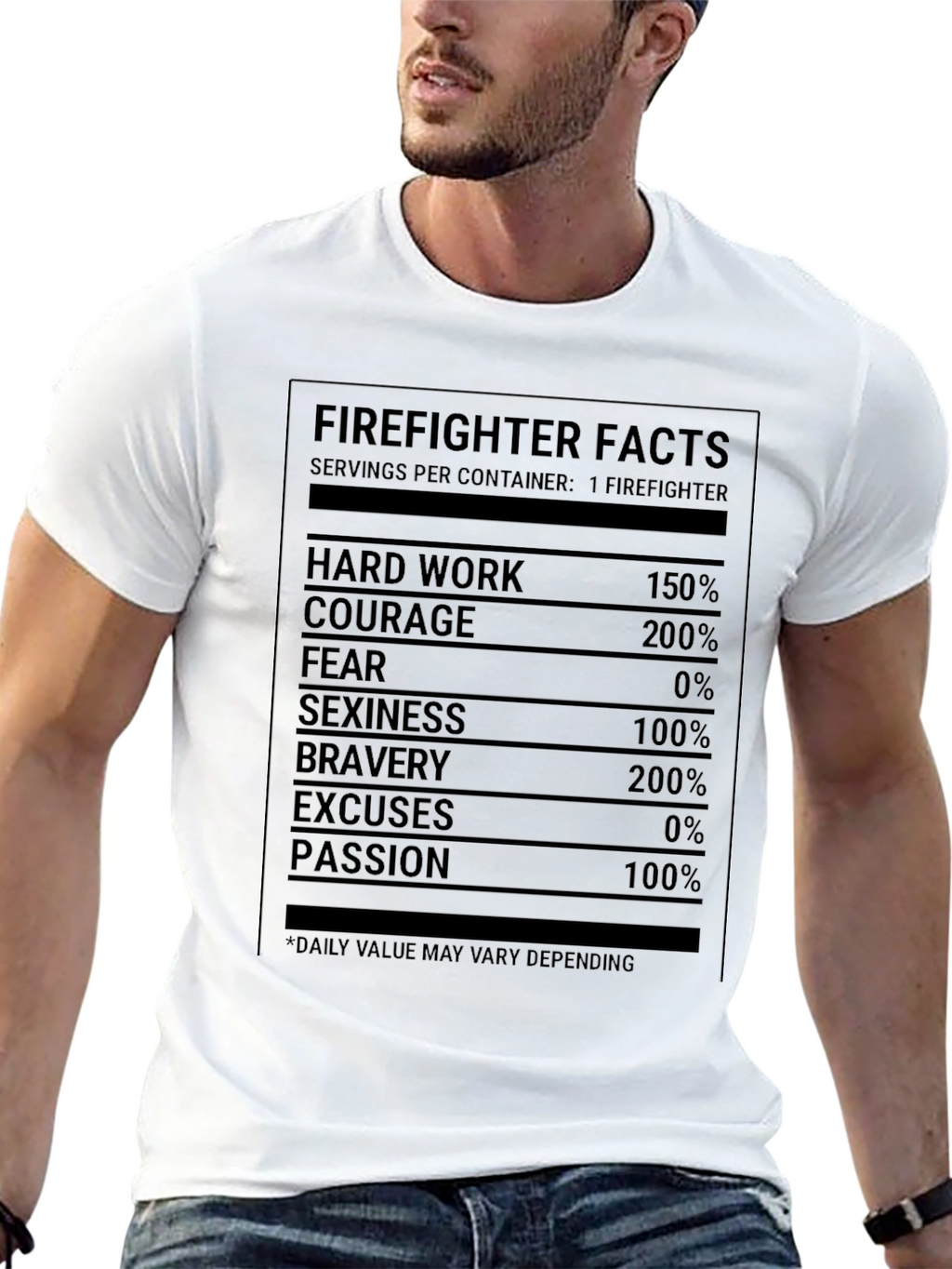 Firefighter Facts Graphic T-Shirt