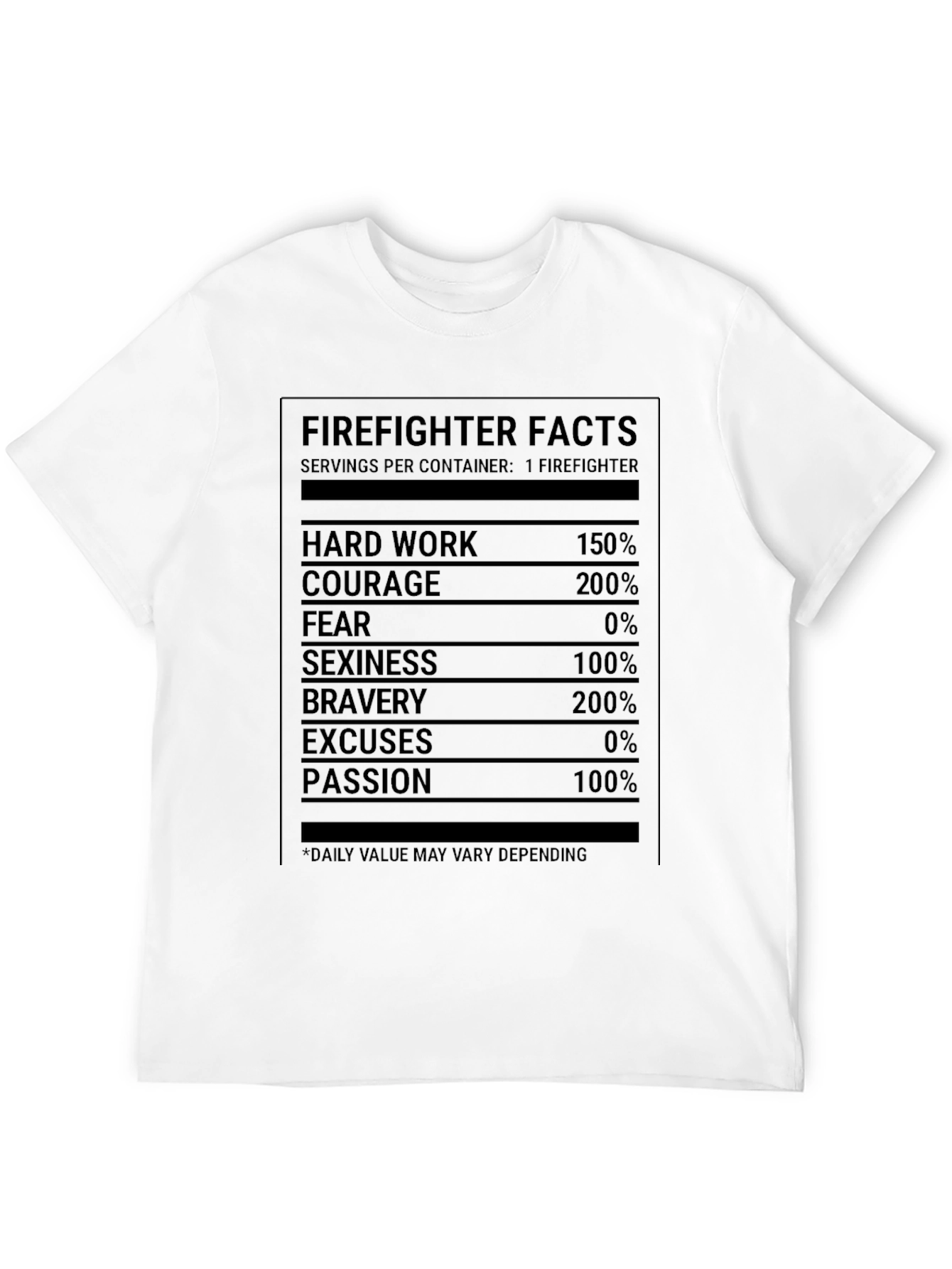 Firefighter Facts Graphic T-Shirt
