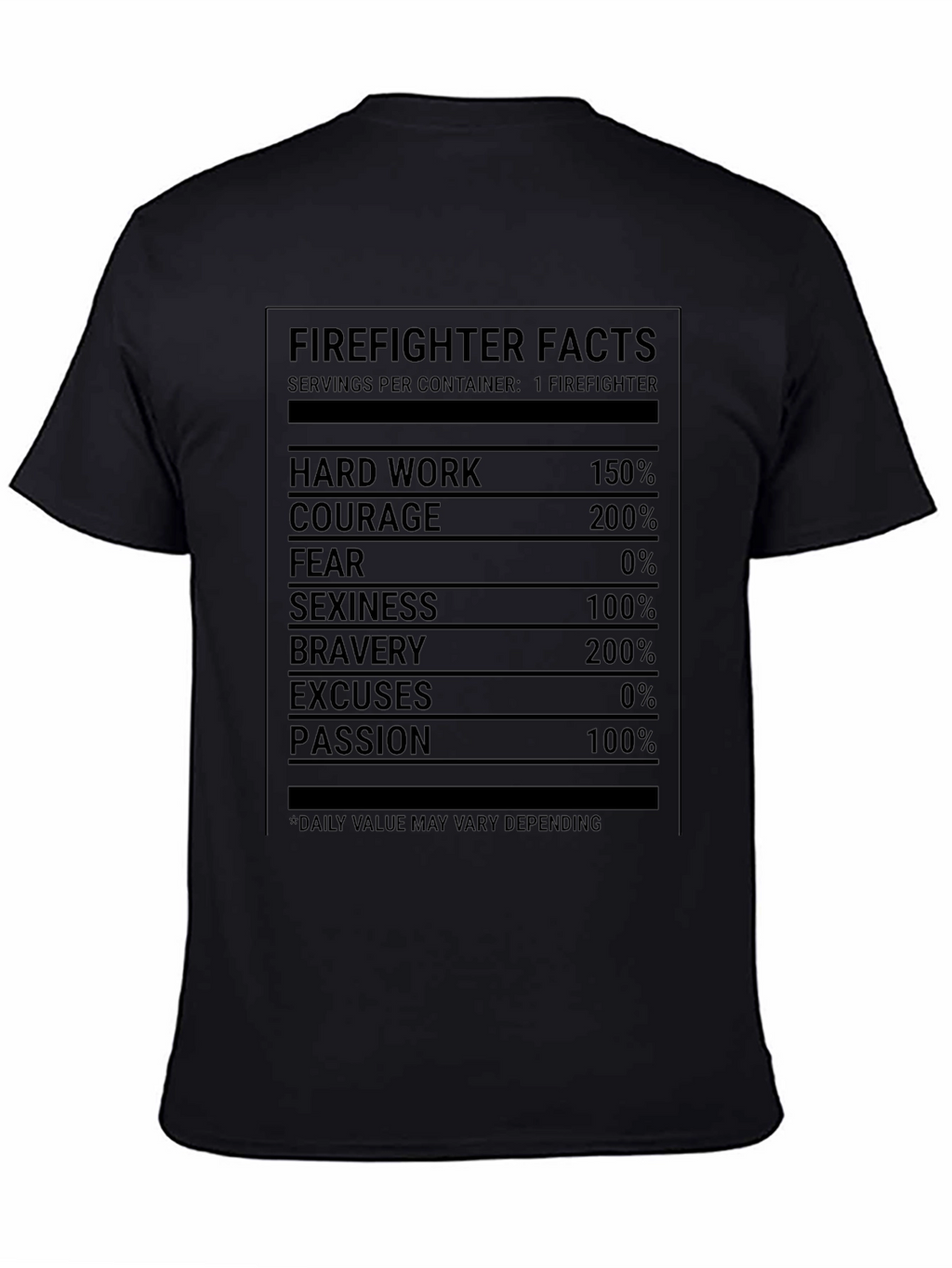 Firefighter Facts Graphic T-Shirt