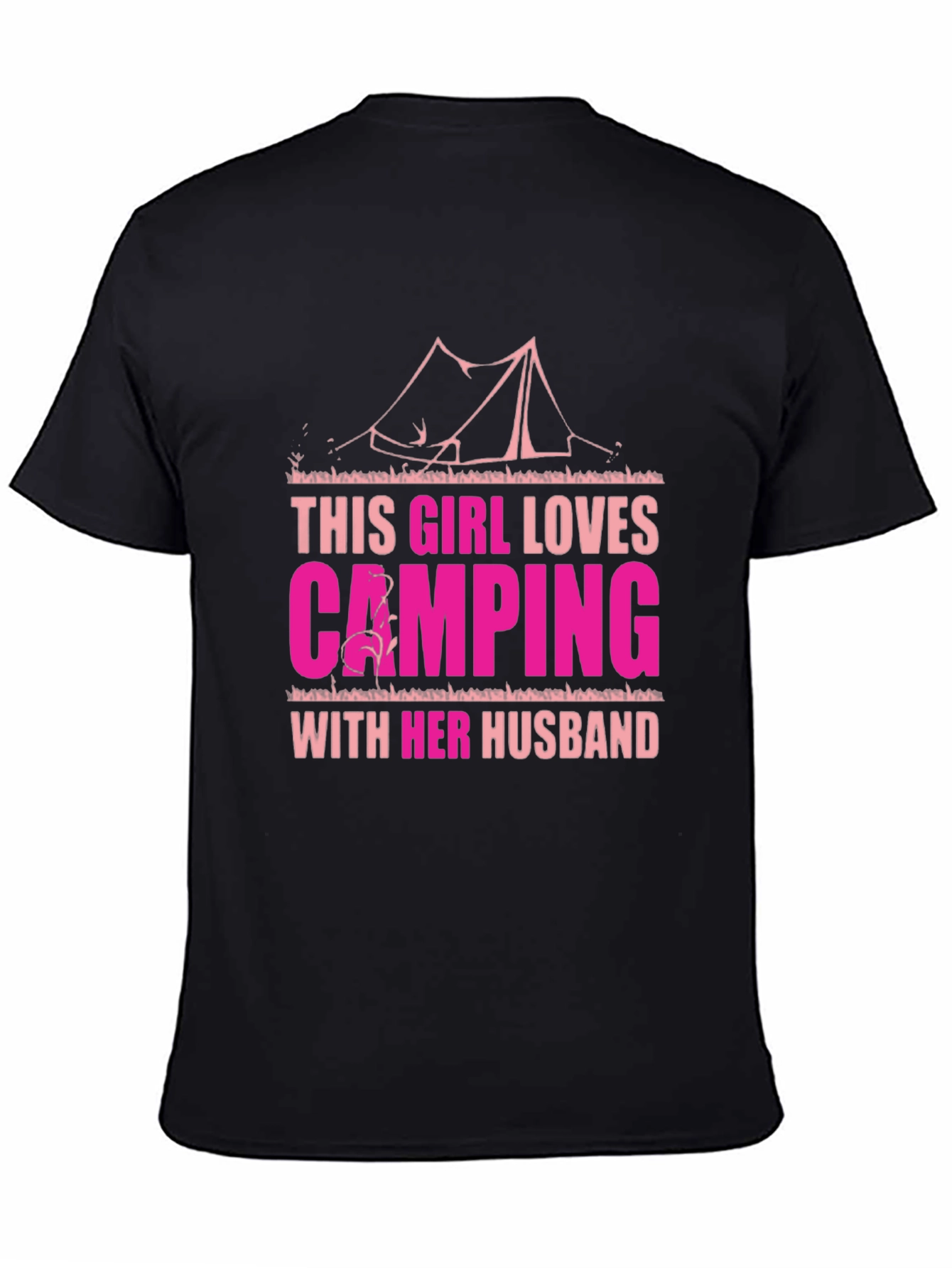 Camping Lover T-Shirt - This Girl Loves Camping With Her Husband