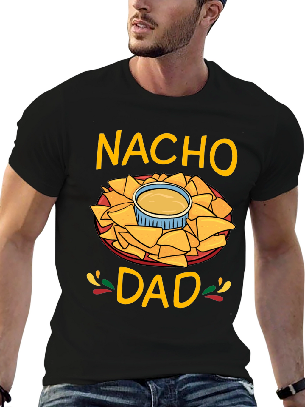 Nacho Dad Graphic T-Shirt - Fun Fathers Day Tee