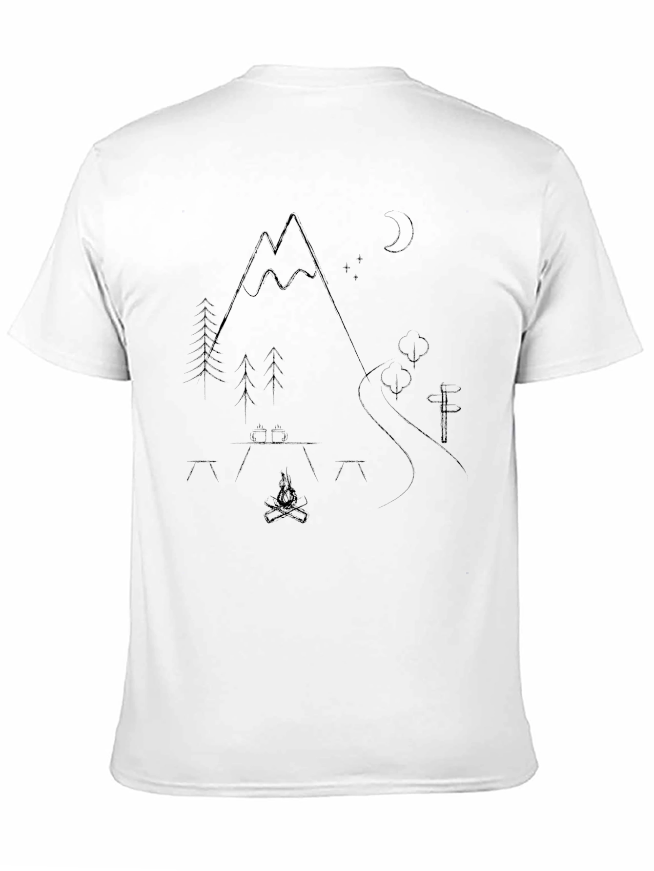 Nature Lovers Black Campfire T-Shirt